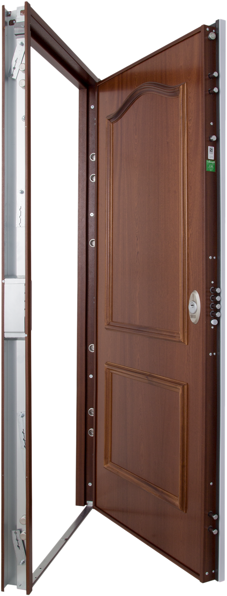 Puerta de entrada acorazada serie V provenzal sapelly / interior Lucerna fresada blanco apertura izquierda 206x89cm - 20