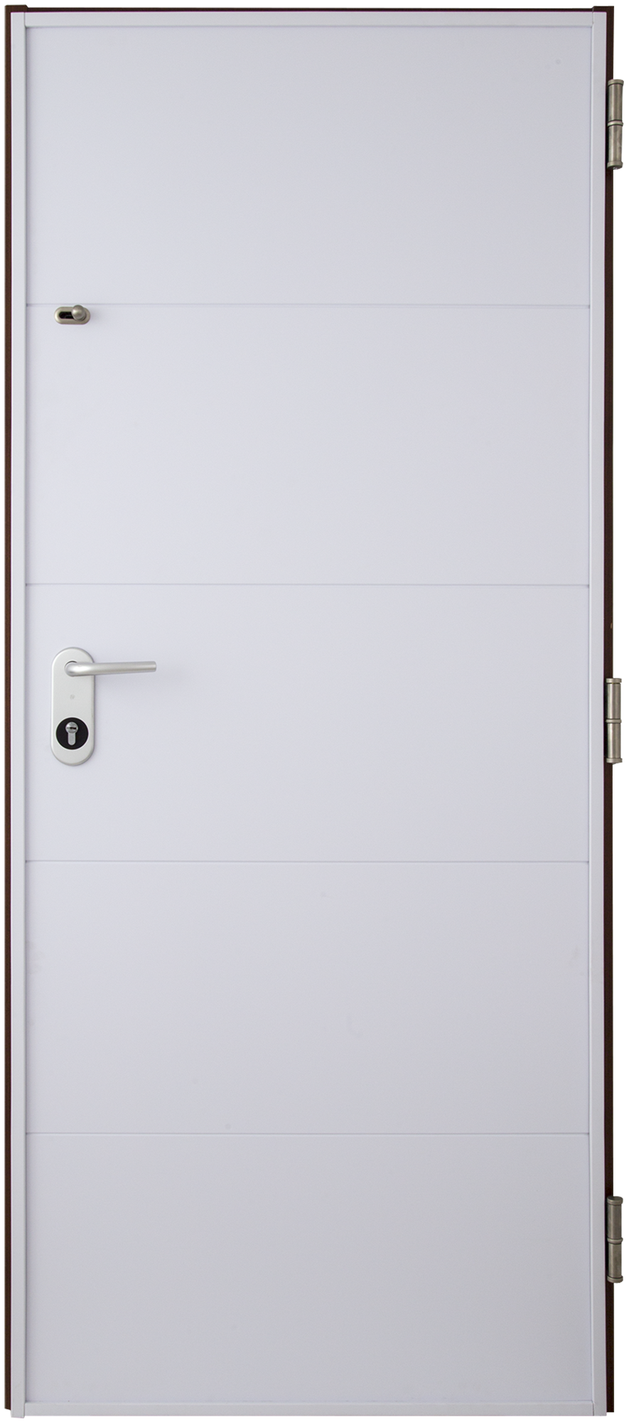 Puerta de entrada acorazada serie V provenzal sapelly / interior Lucerna fresada blanco apertura izquierda 206x89cm - 2