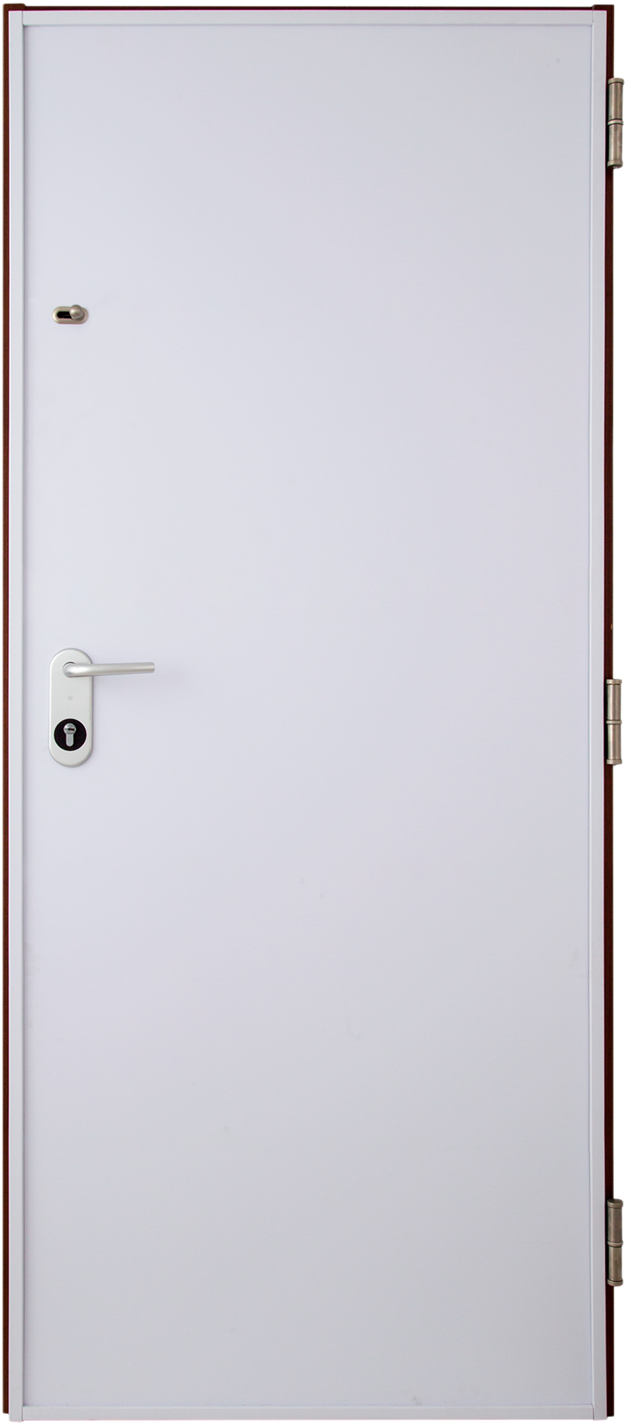 Puerta de entrada acorazada serie V liso sapelly / interior liso blanco apertura izquierda 206x89cm - 16