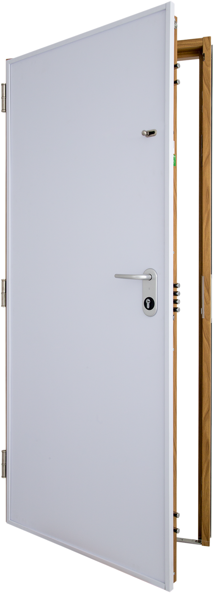 Puerta de entrada acorazada serie V provenzal roble / interior liso blanco apertura derecha 206x89cm - 16