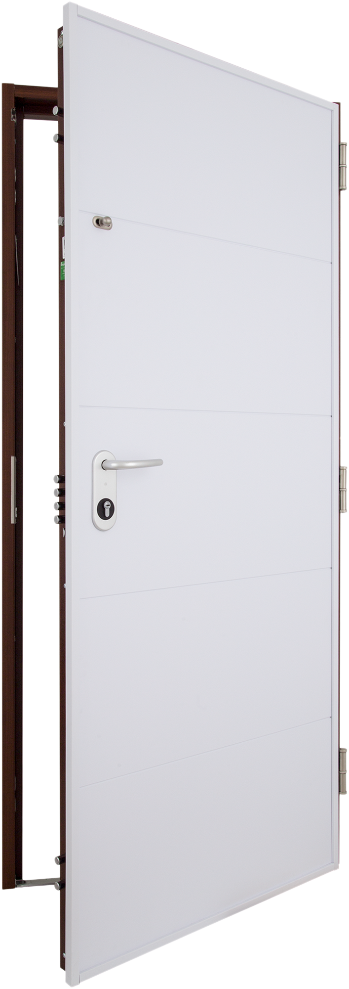 Puerta de entrada acorazada serie V provenzal sapelly / interior Lucerna fresada blanco apertura izquierda 206x89cm - 18