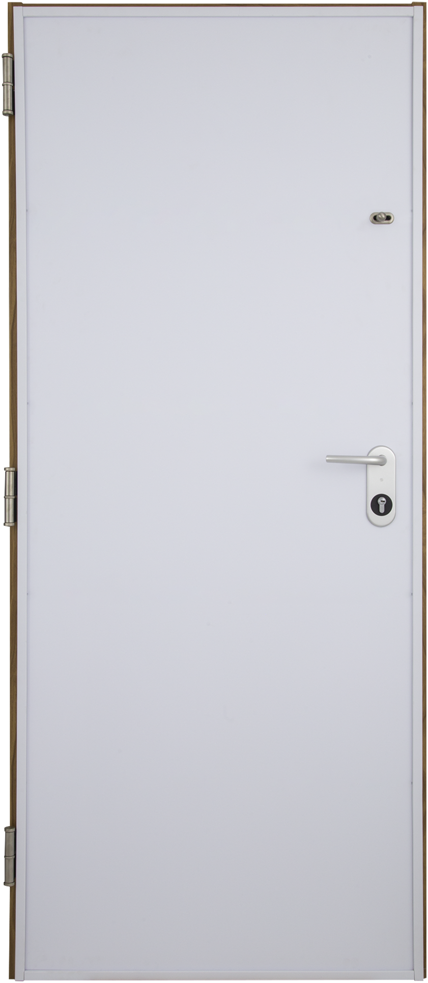 Puerta de entrada acorazada serie V provenzal roble / interior liso blanco apertura derecha 206x89cm - 3