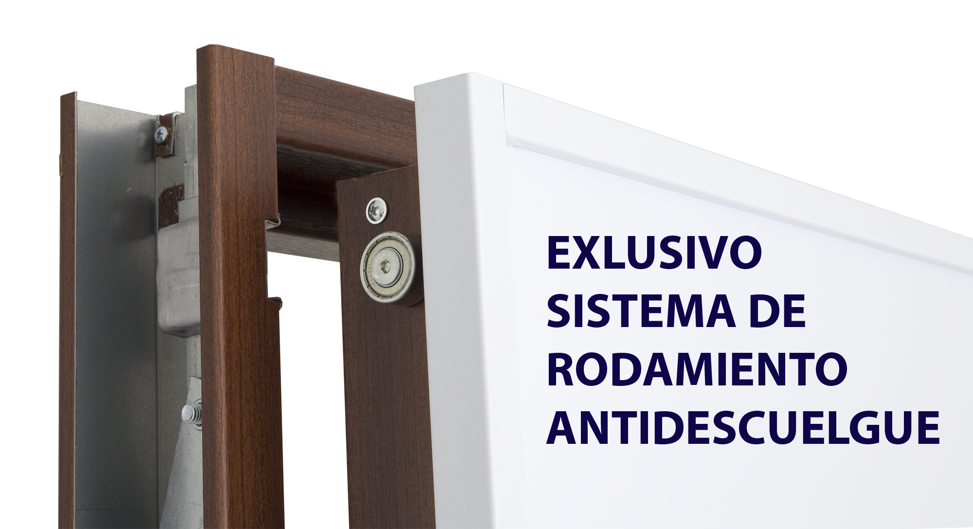 Puerta de entrada acorazada serie V provenzal sapelly / interior liso blanco apertura izquierda 206x89cm - 8