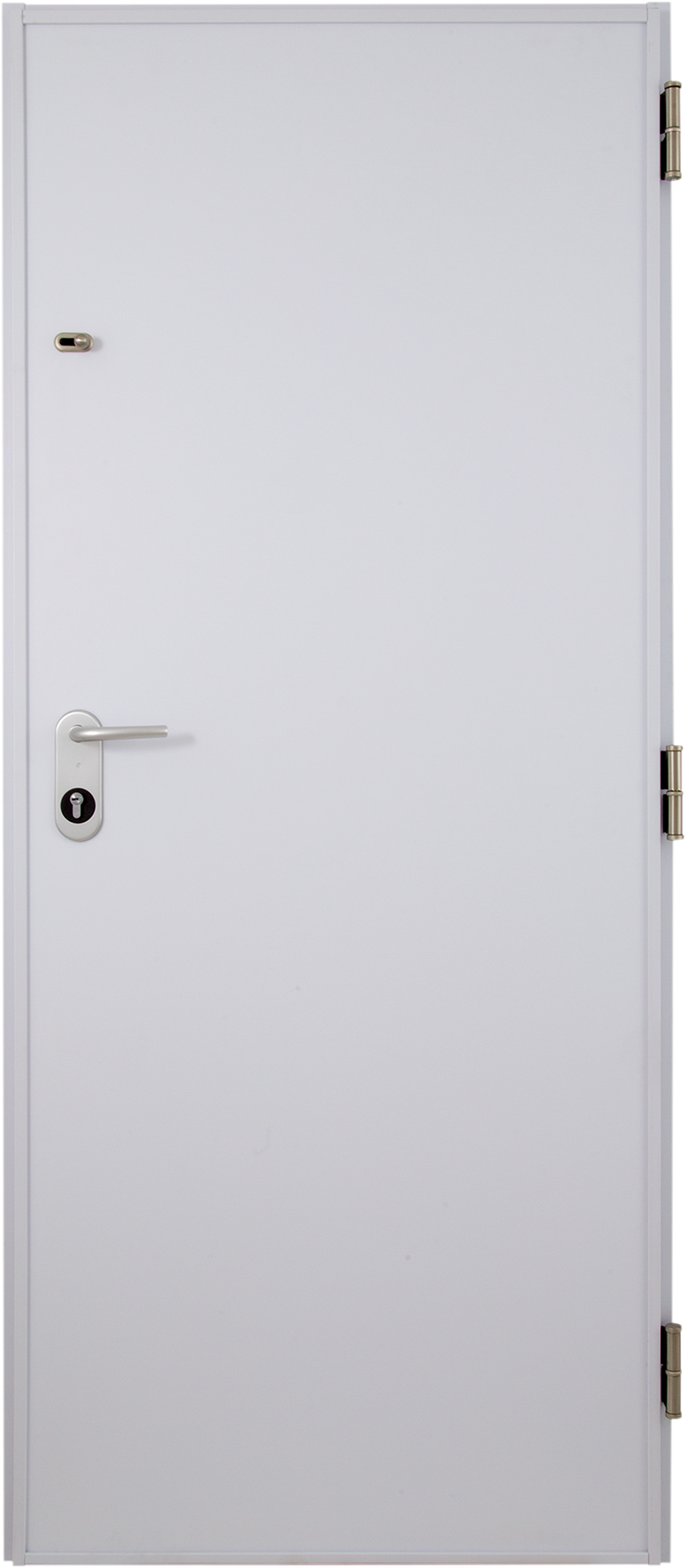 Puerta de entrada acorazada serie V fresada blanco / interior liso blanco apertura izquierda 206x89cm - 16