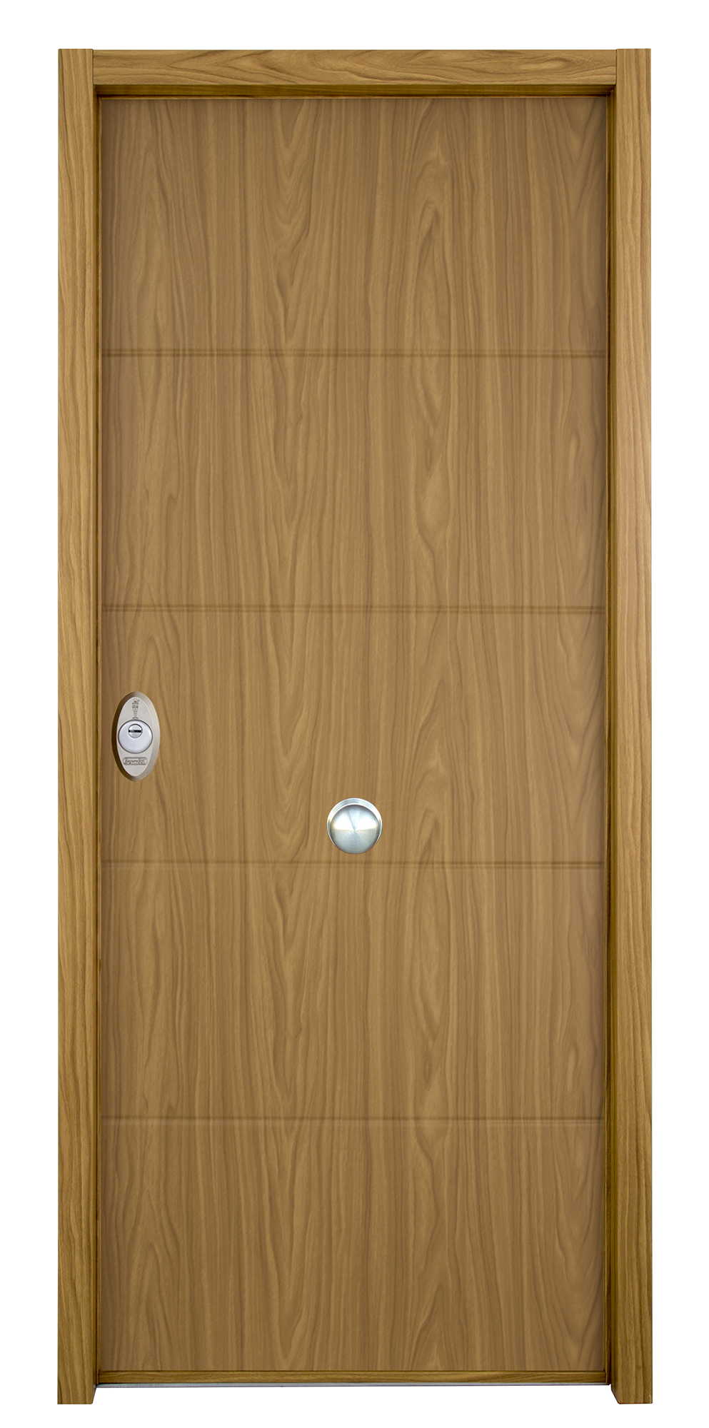 Puerta de entrada acorazada serie V fresada roble / interior liso roble apertura derecha 206x89cm - 13