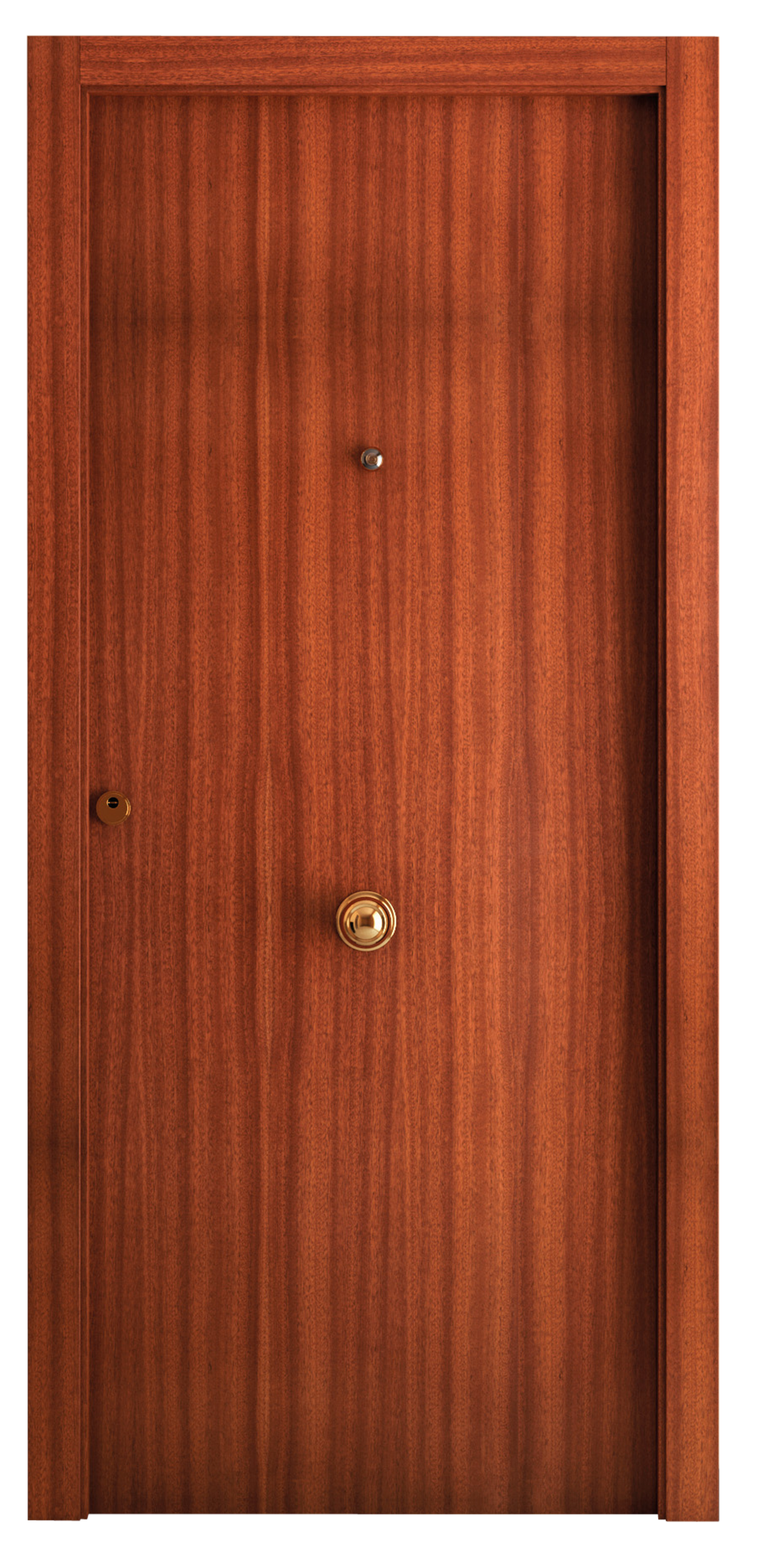 Puerta de entrada blindada serie 3P liso sapelly / interior liso  sapelly apertura izquierda 206x87cm - 8