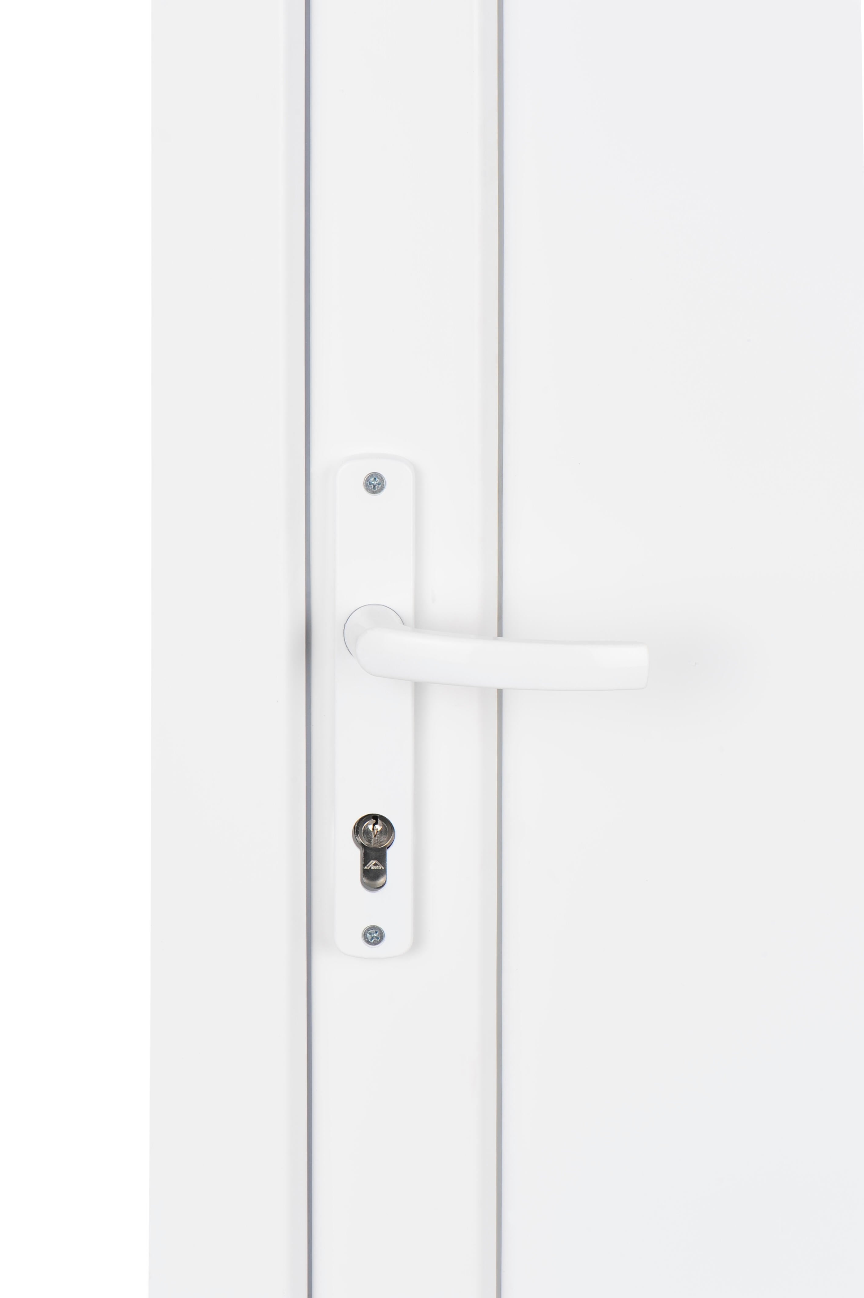 Puerta de entrada serie Basic pvc Sevilla diseño liso color blanco apertura derecha 208x98cm - 18