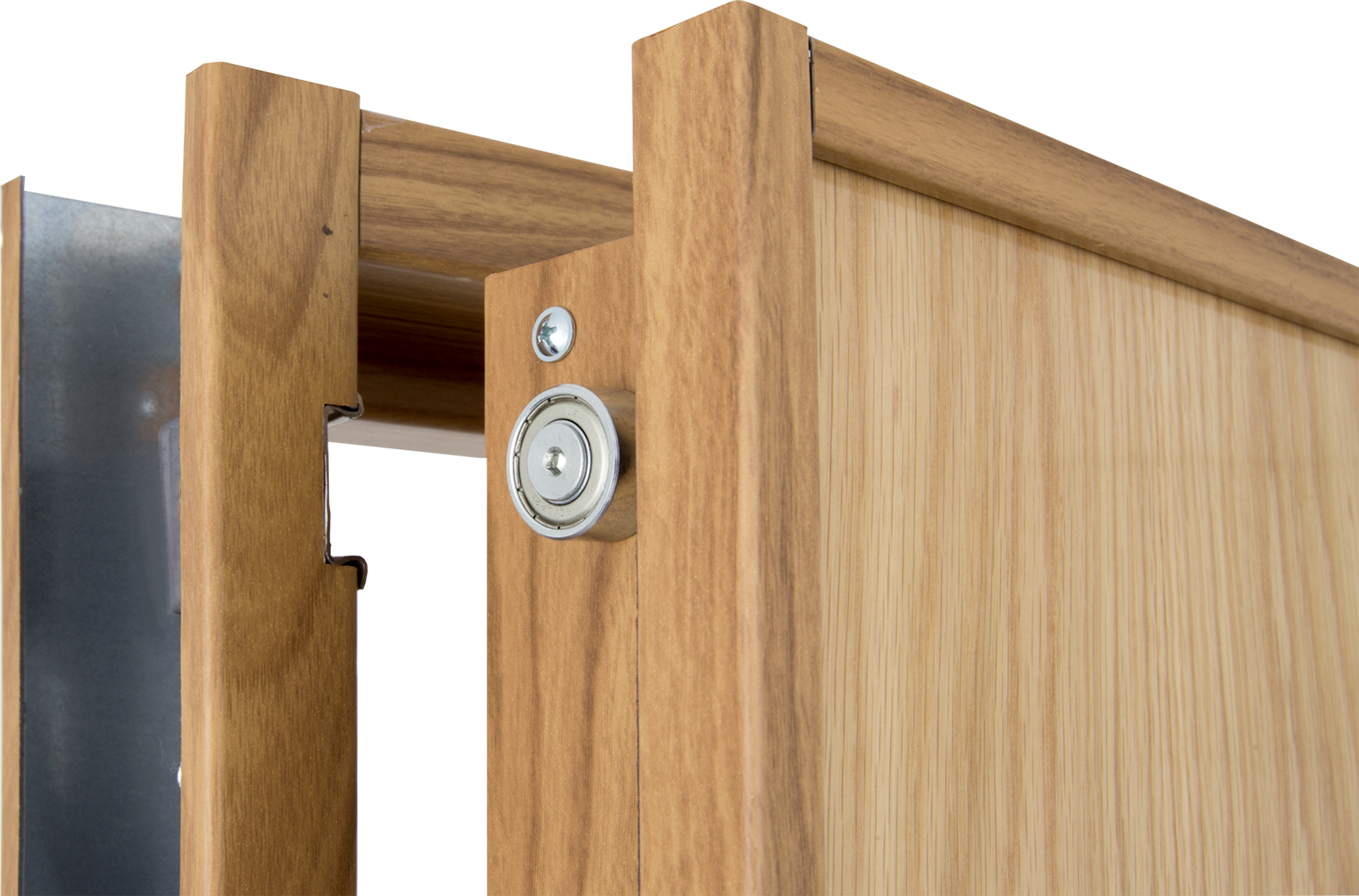 Puerta de entrada acorazada serie V fresada roble / interior liso roble apertura izquierda 206x89cm - 6