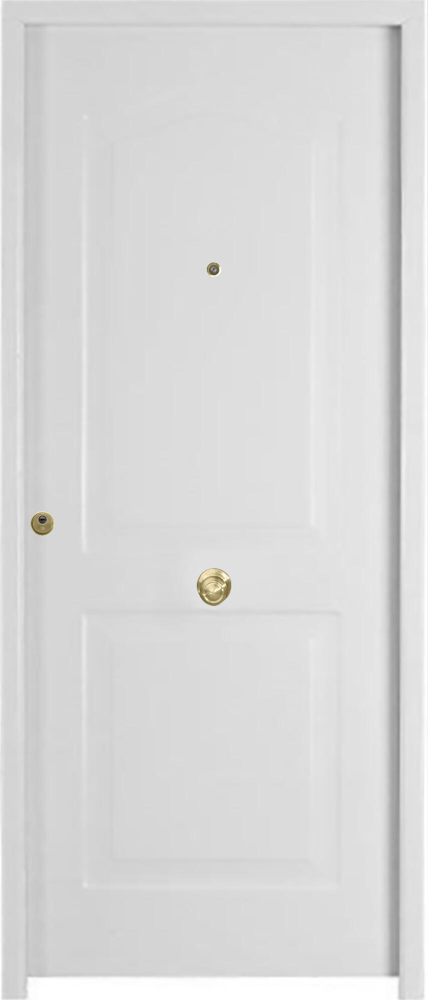 Puerta de entrada metálica serie Saga semiprovenzal blanco /interior semiprovenzal blanco apertura derecha 210x90cm - 3