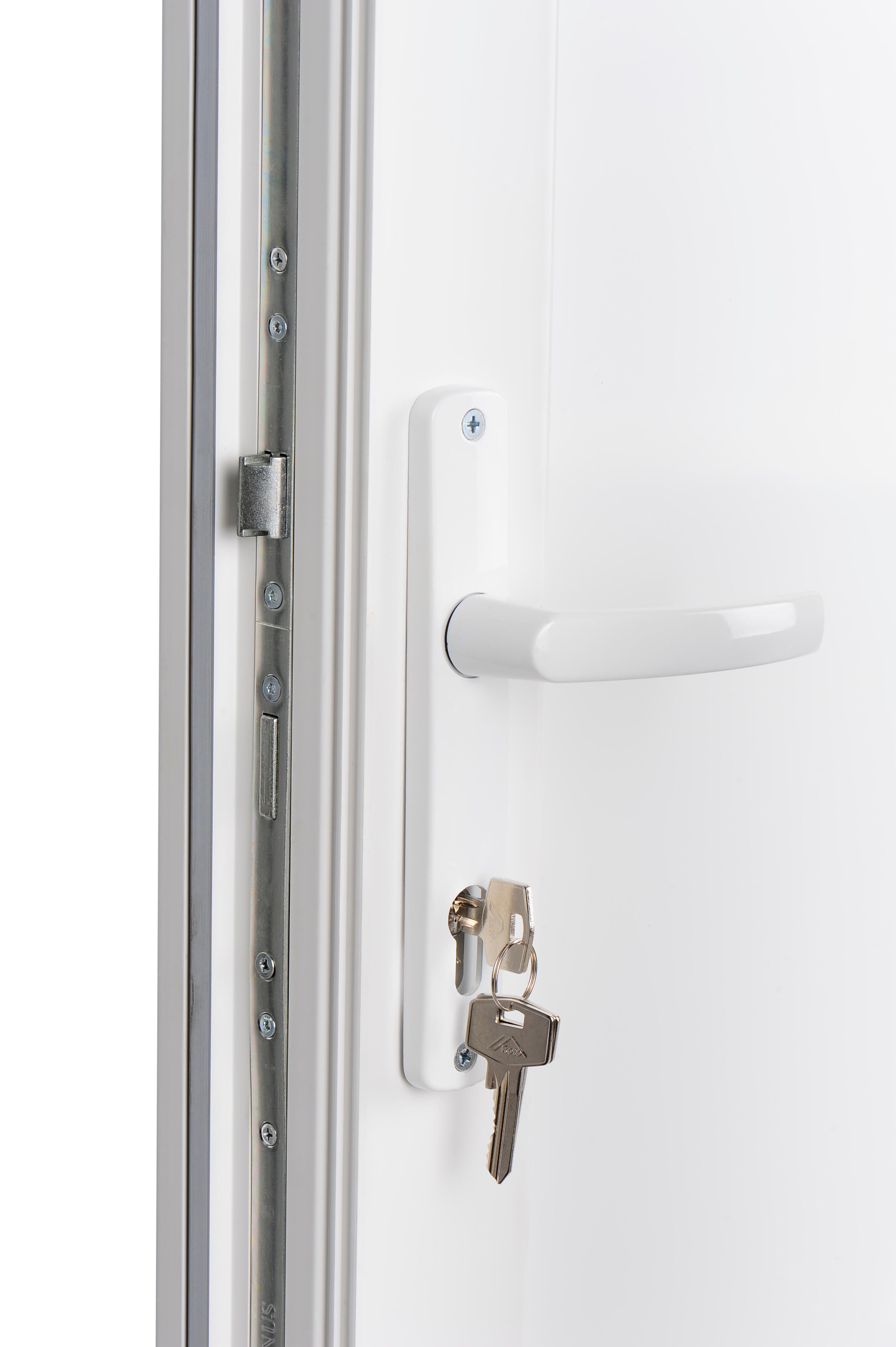 Puerta de entrada serie Basic pvc Sevilla diseño liso color blanco apertura derecha 208x98cm - 10