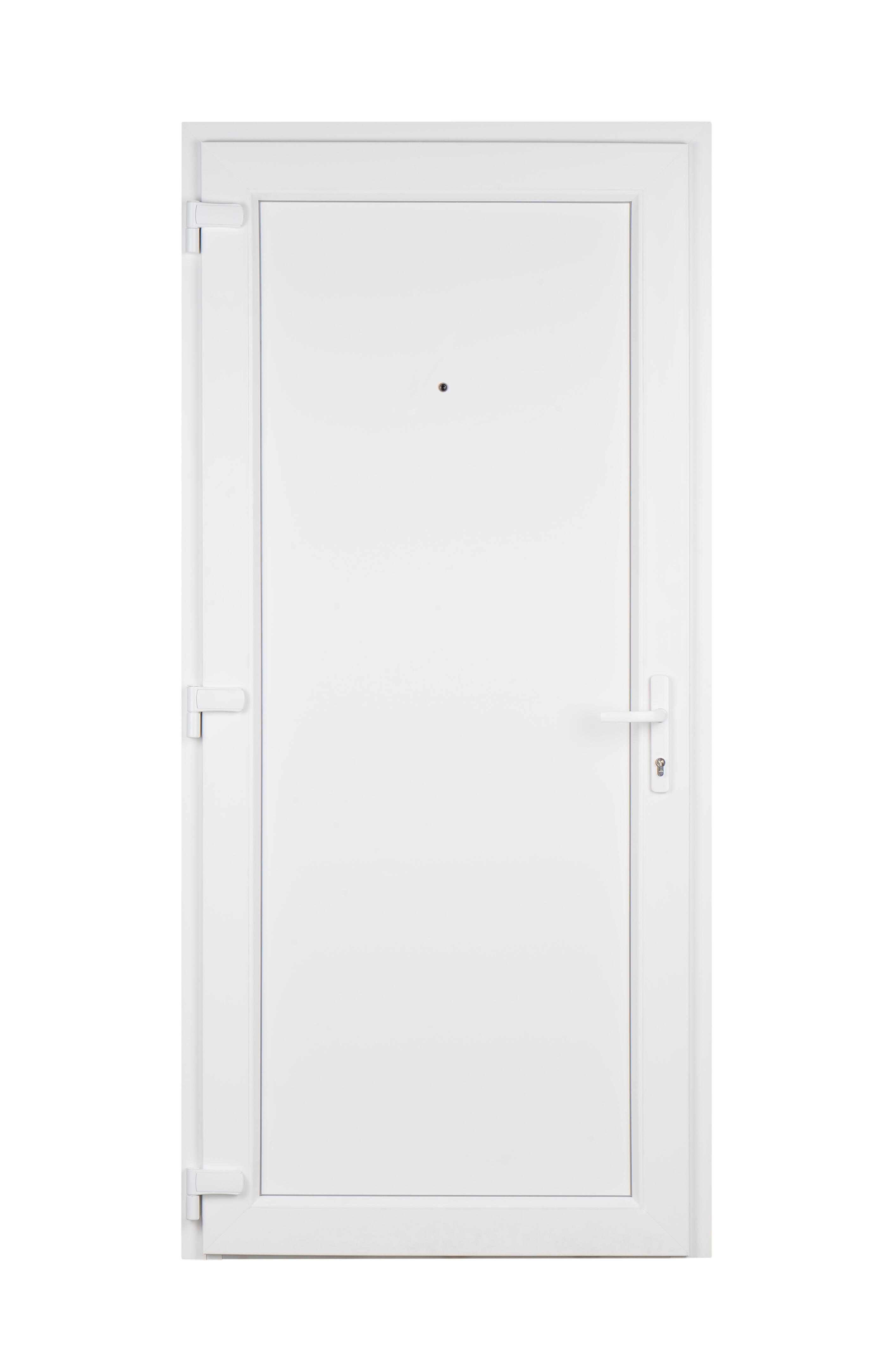 Puerta de entrada serie Basic pvc Sevilla diseño liso color blanco apertura derecha 208x98cm - 16