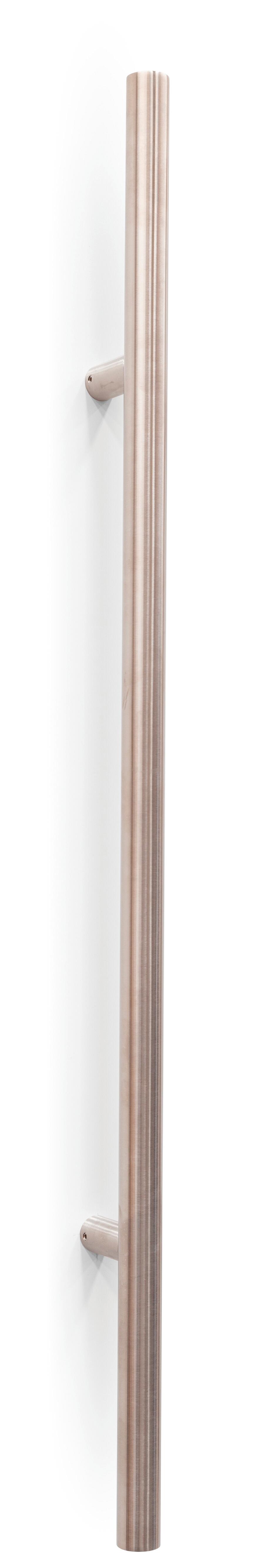 Puerta de entrada metálica serie Saga Cintia con cristal fresada gris 7016 /interior liso gris 7016 apertura izquierda 210x90cm - 5