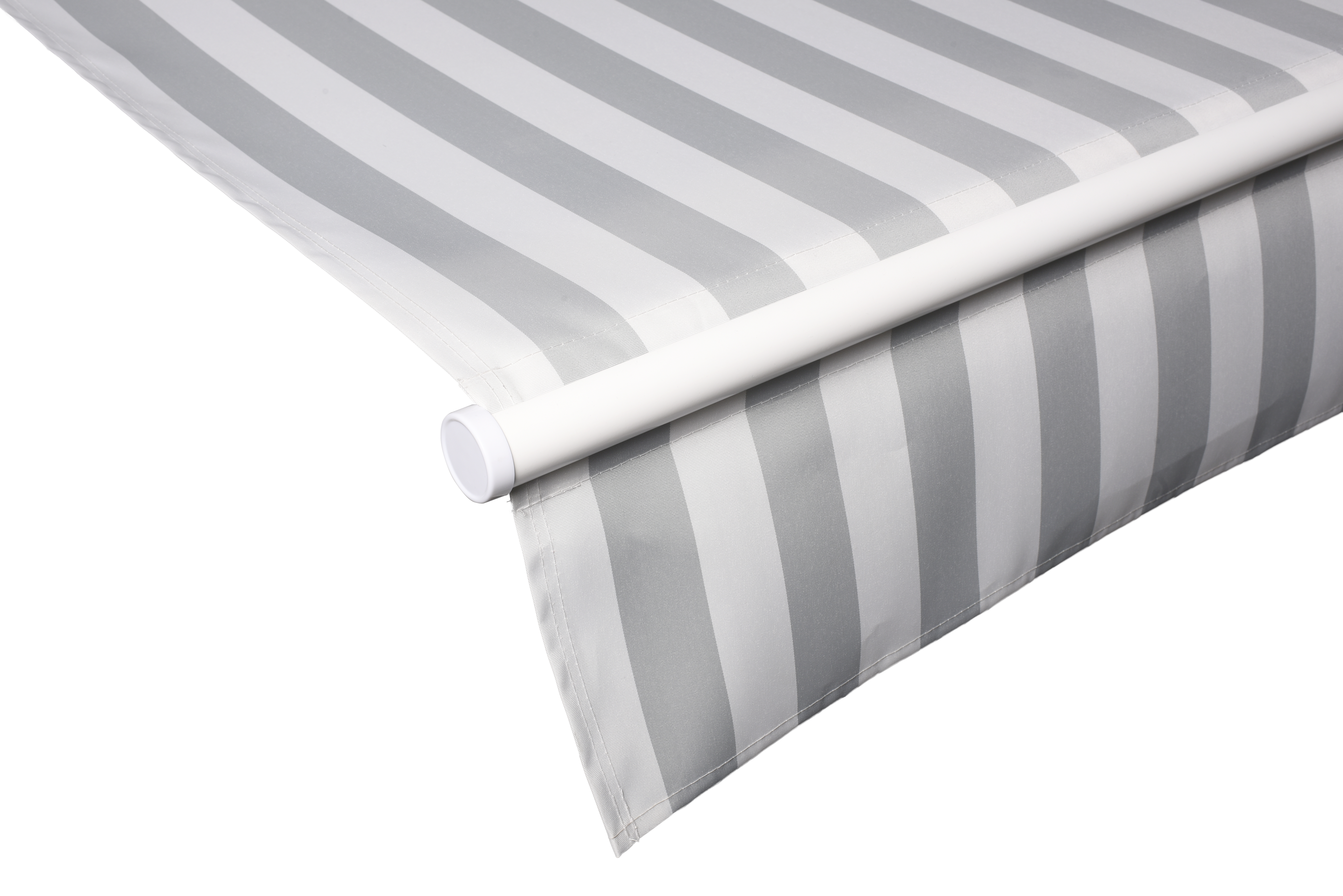 Toldo manual sem caixa branco 3.95x3 m às riscas branco;cinzento Naterial Calima - 7