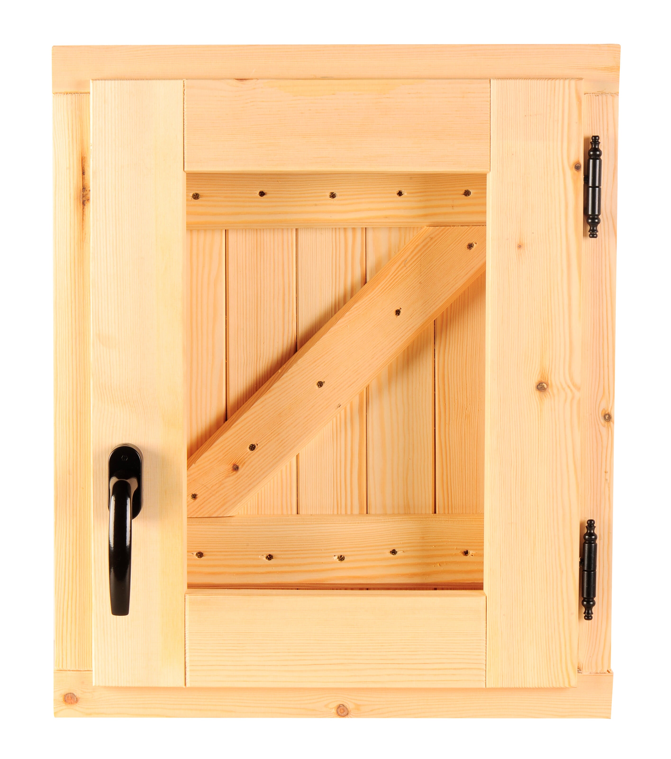 Ventana madera de pino practicable con postigo en Z de 50x60 cm(anchoxalto) - 4