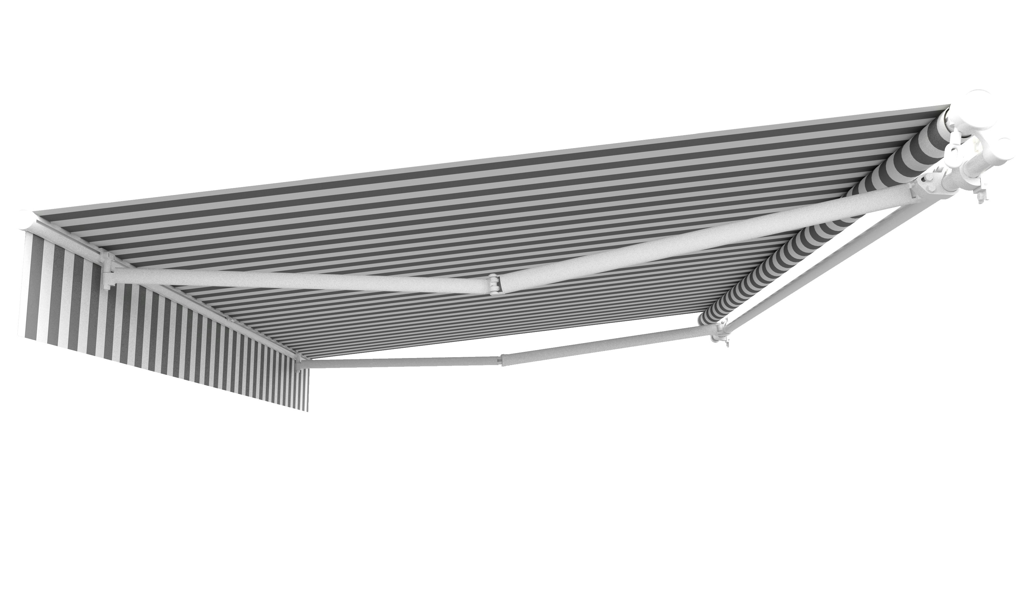 Toldo manual sem caixa branco 3.95x3 m às riscas branco;cinzento Naterial Calima - 19
