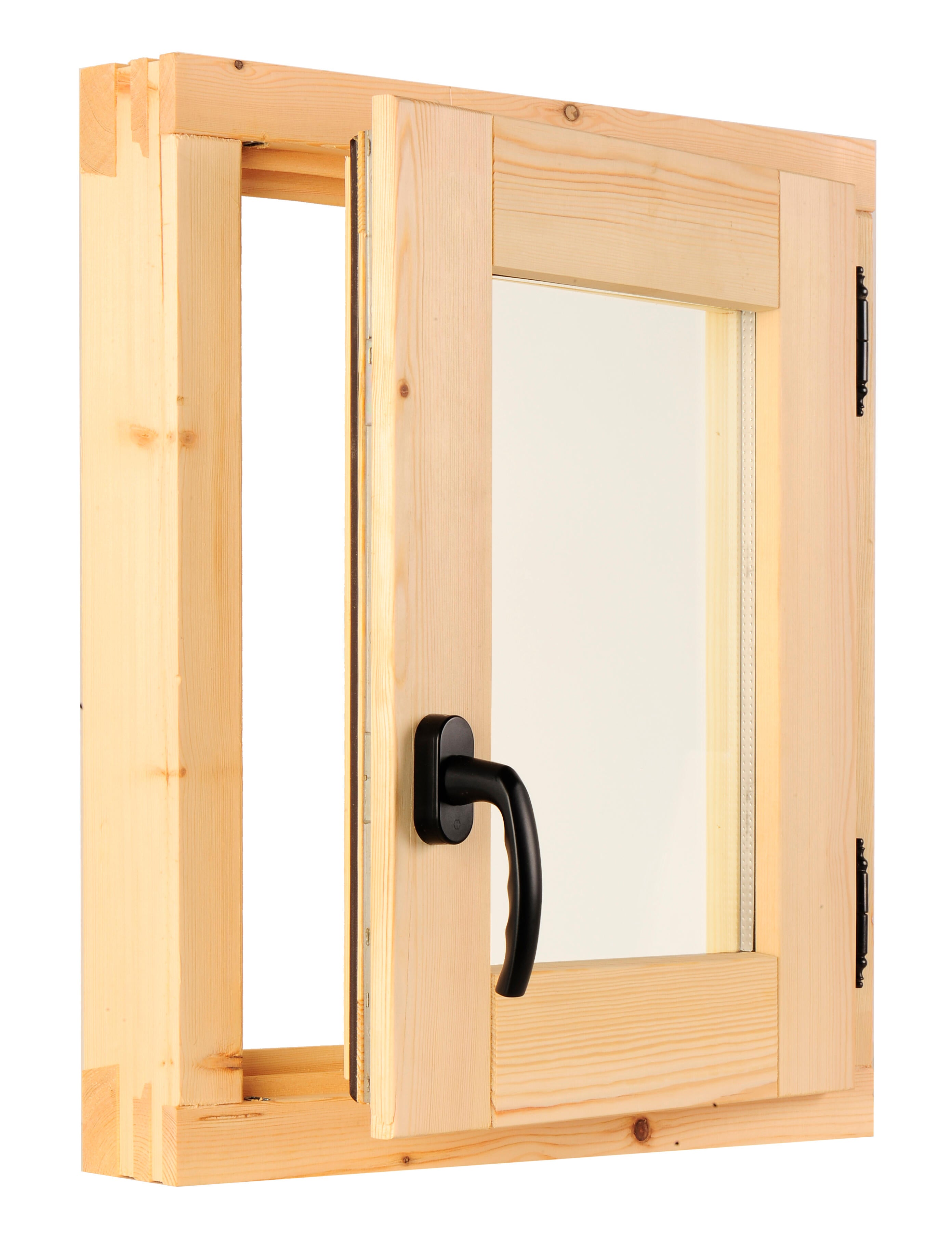 Ventana madera de pino line practicable de 50x60cm(anchoxalto) - 5