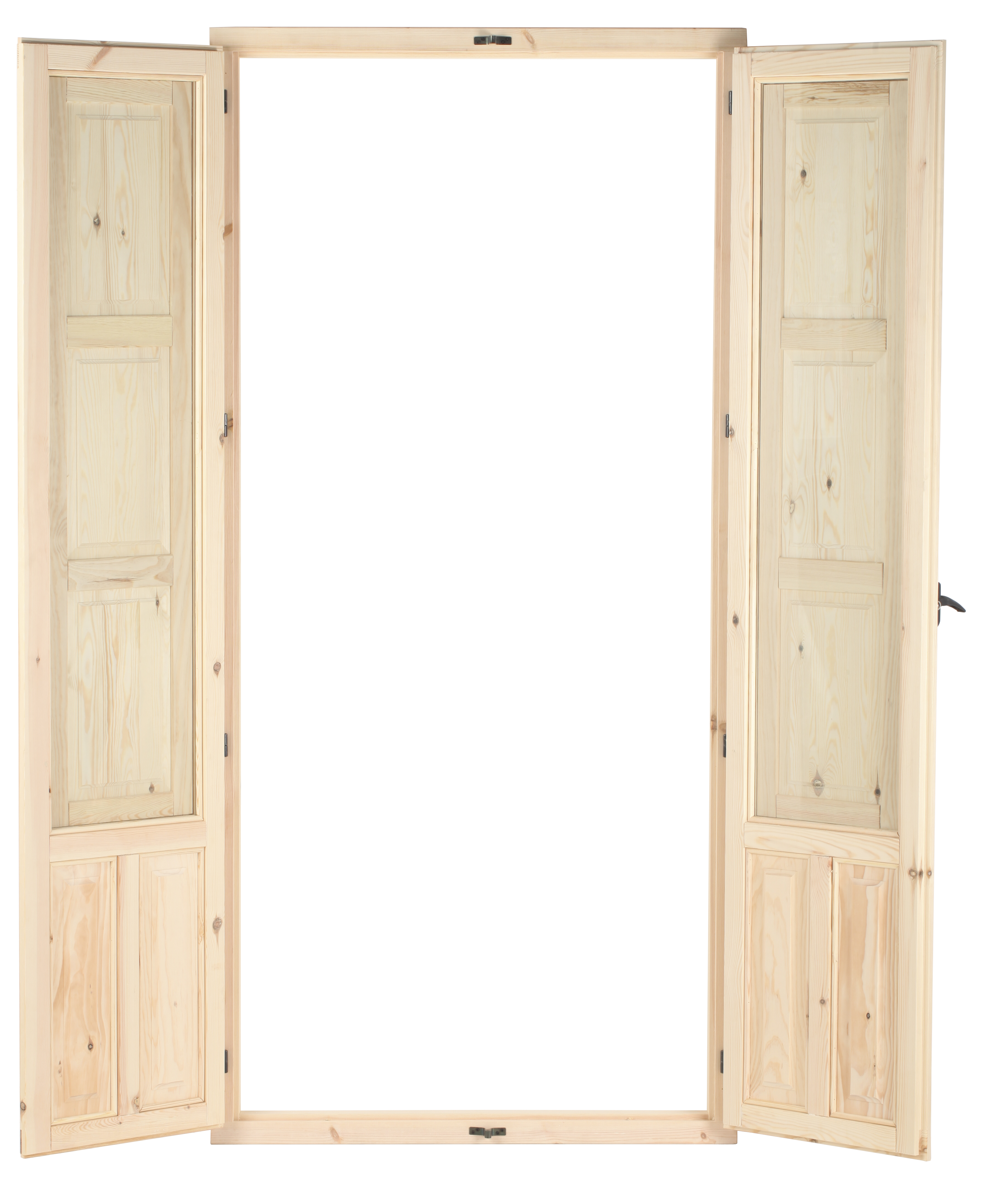 Balconera madera de pino basic practicable con postigo de 100x210 cm(anchoxalto) - 4