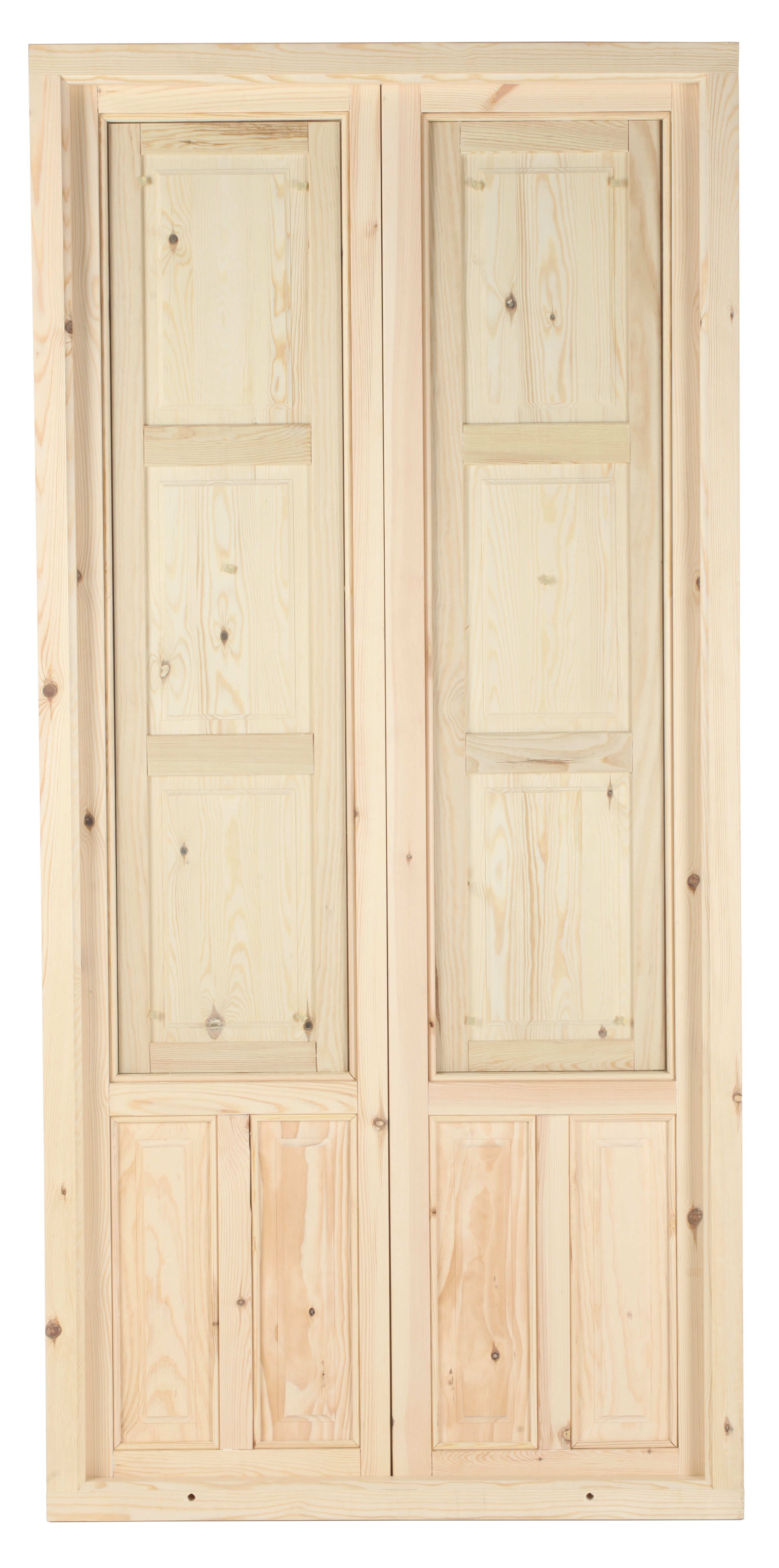 Balconera madera de pino basic practicable con postigo de 100x210 cm(anchoxalto) - 2