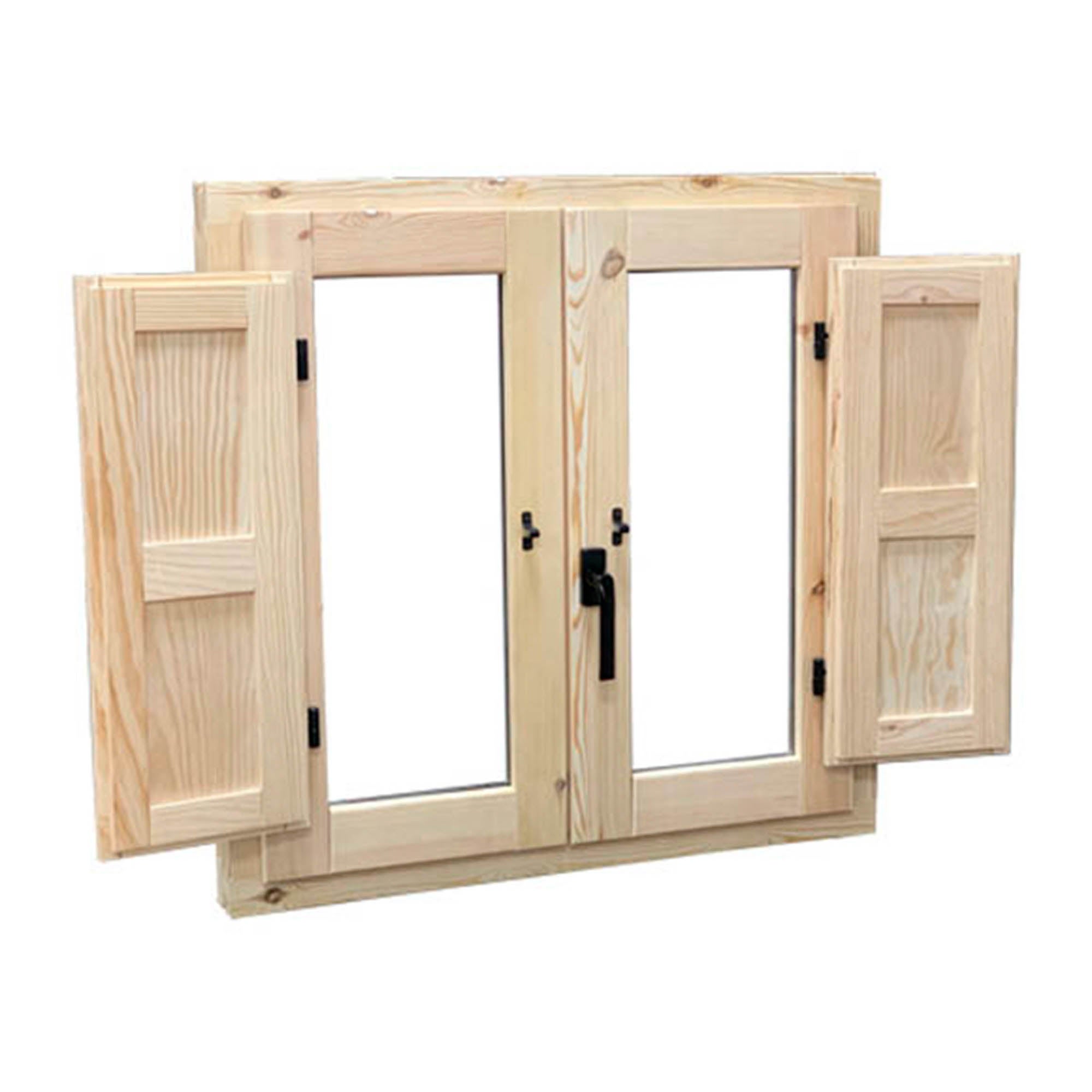 Ventana de madera practicable de 120x120 cm cristal doble climalit - 3