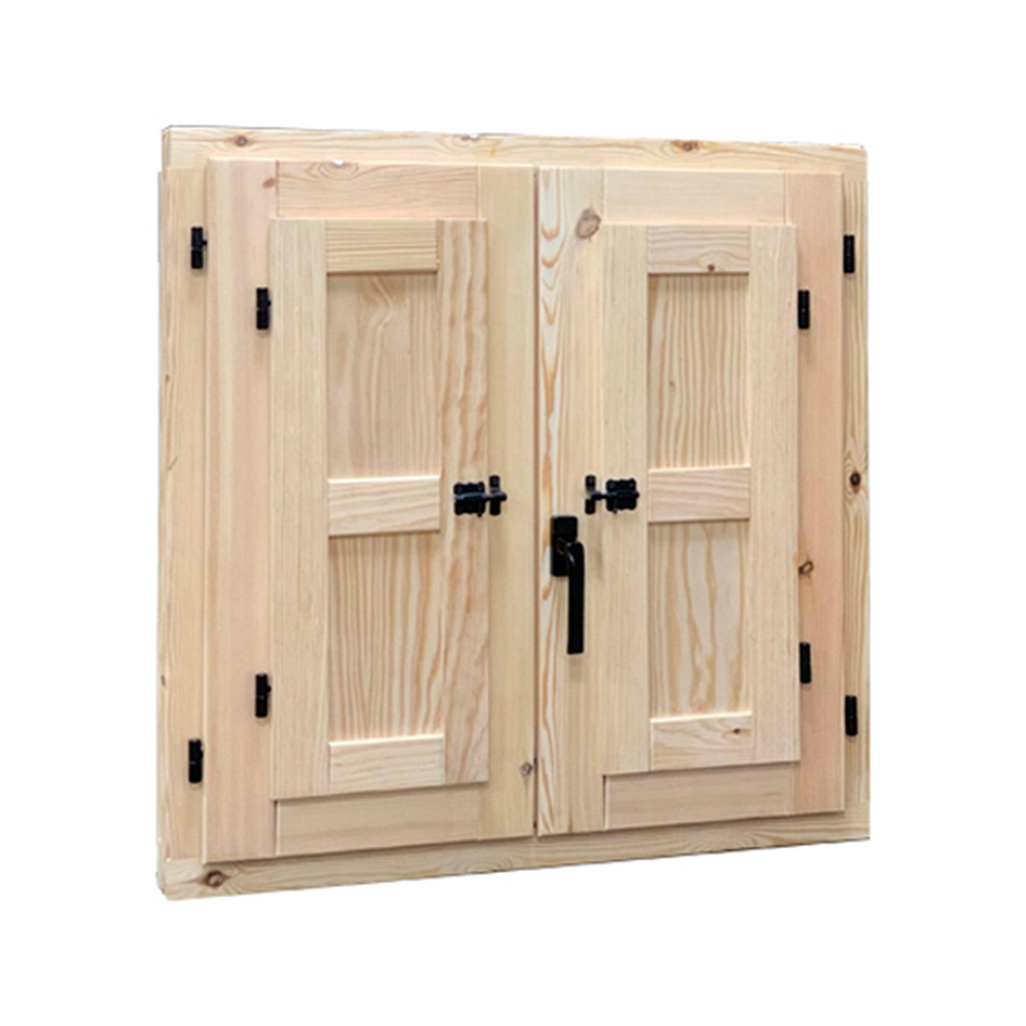 Ventana de madera practicable de 80x100 cm cristal doble climalit