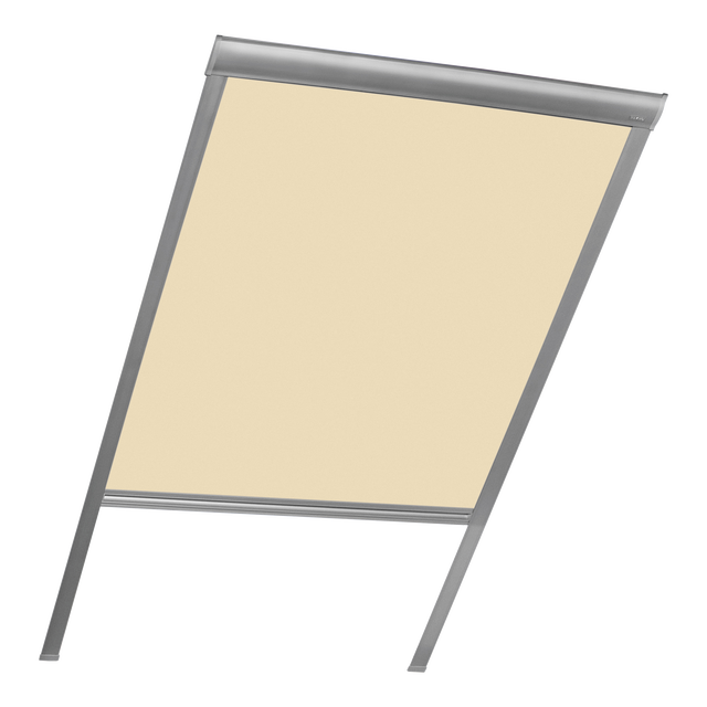 Estore para clarabóia manual em poliéster translúcido bege 78X98 cm