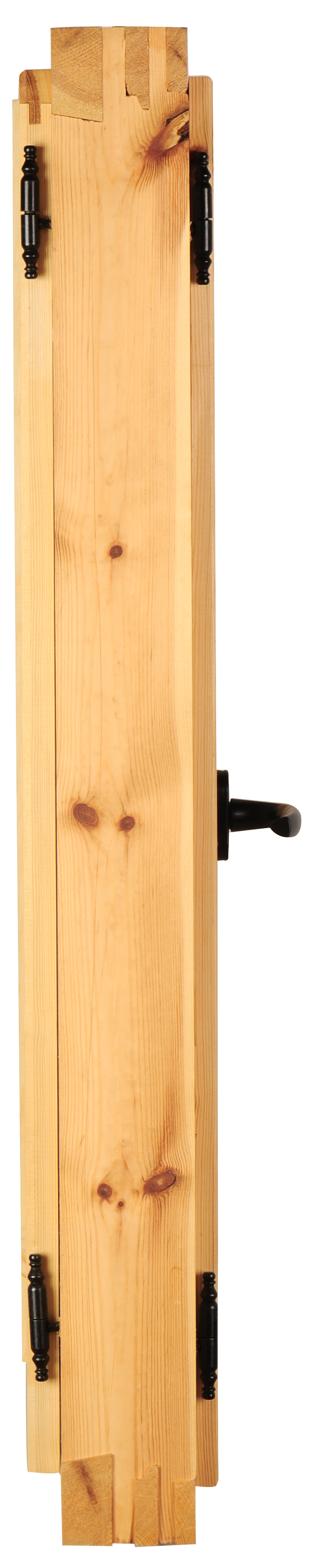 Ventana madera de pino practicable con postigo en Z de 80x80cm(anchoxalto) - 2