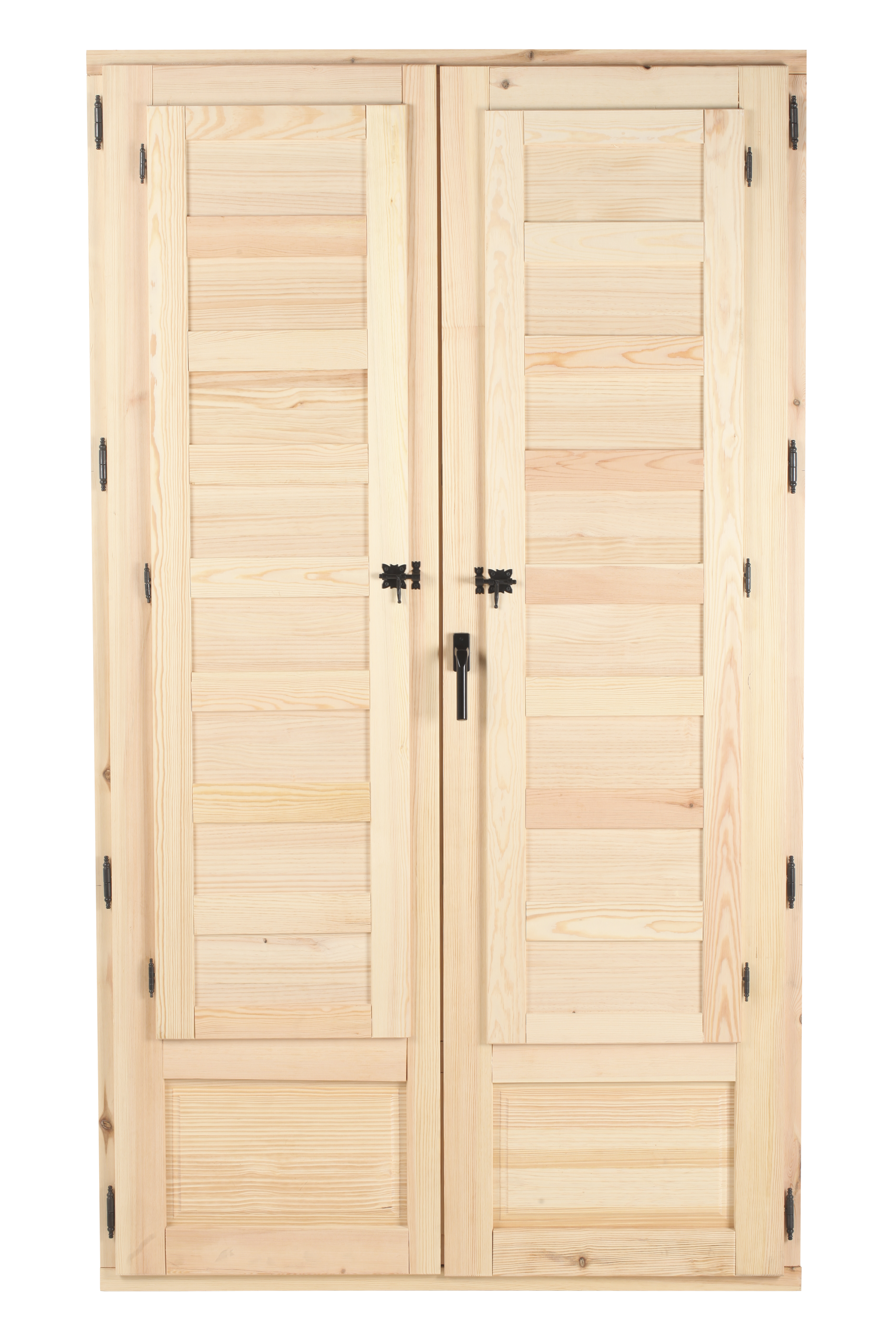 Balconera madera de pino line practicable con postigo de 120x210cm(anchoxalto) - 2