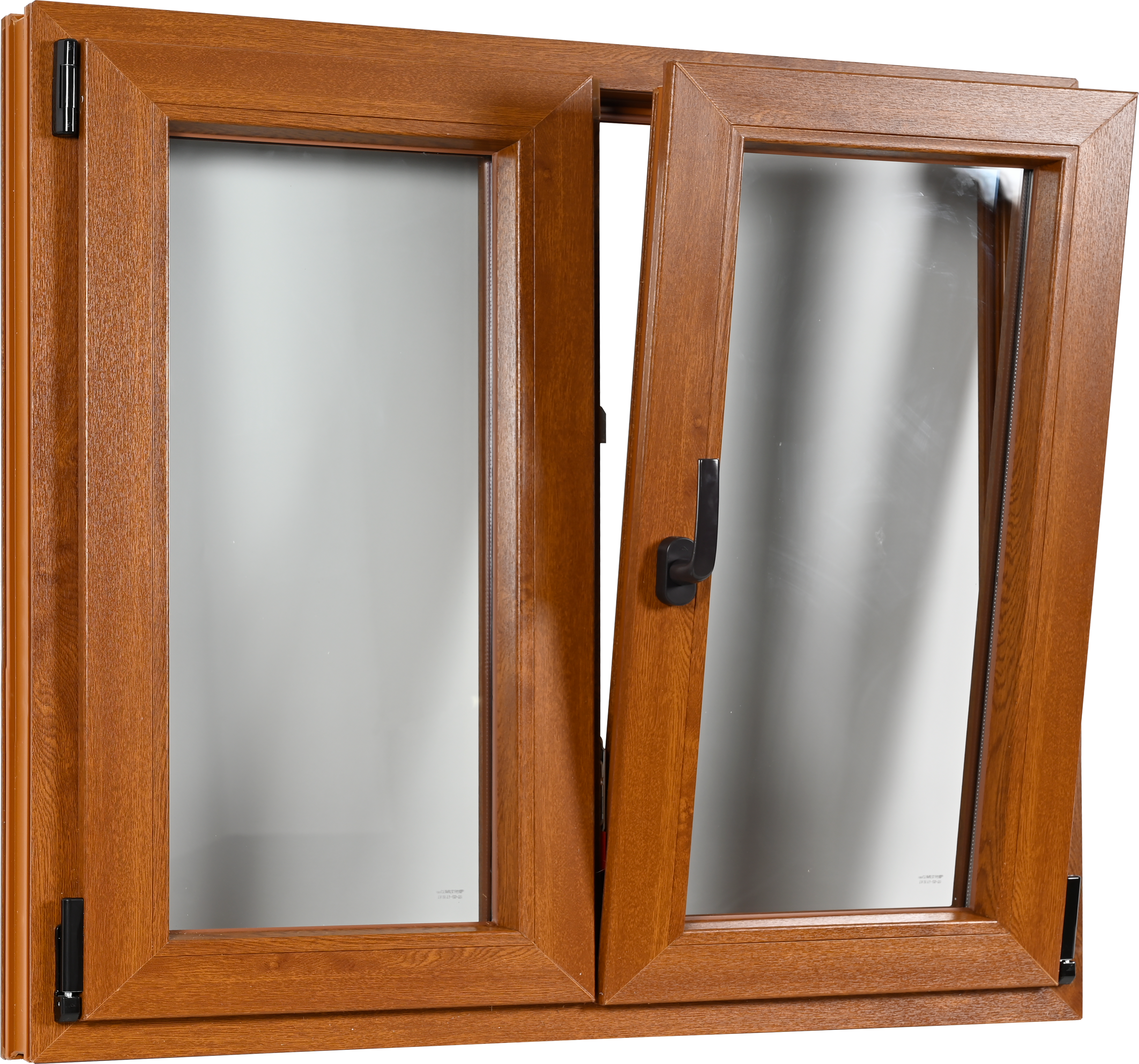 Janela de PVC OSCILOBATENTE 120X100CM CARVALHO - 2