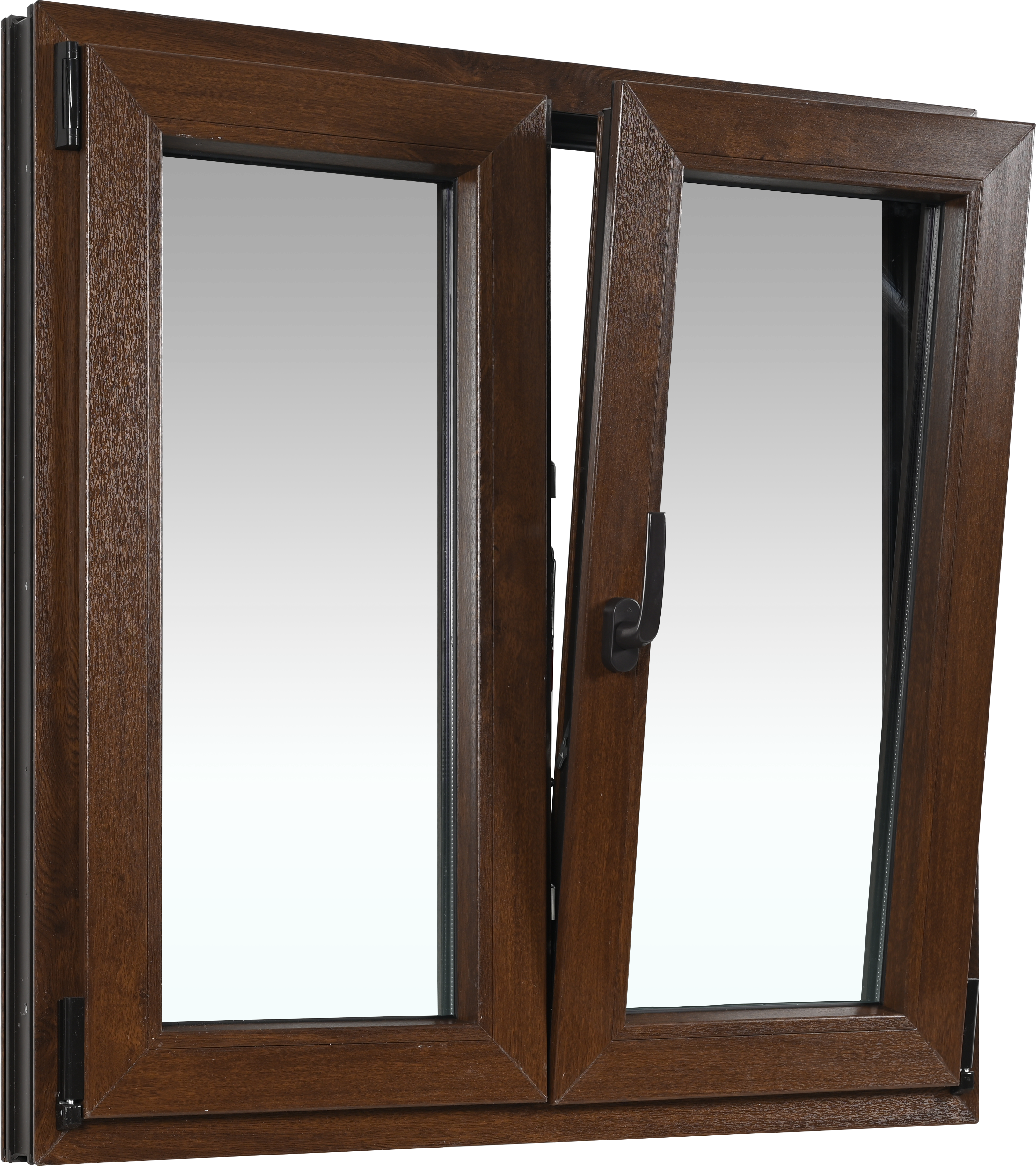 Ventana PVC nogal oscilobatiente 100X100 cm - 5