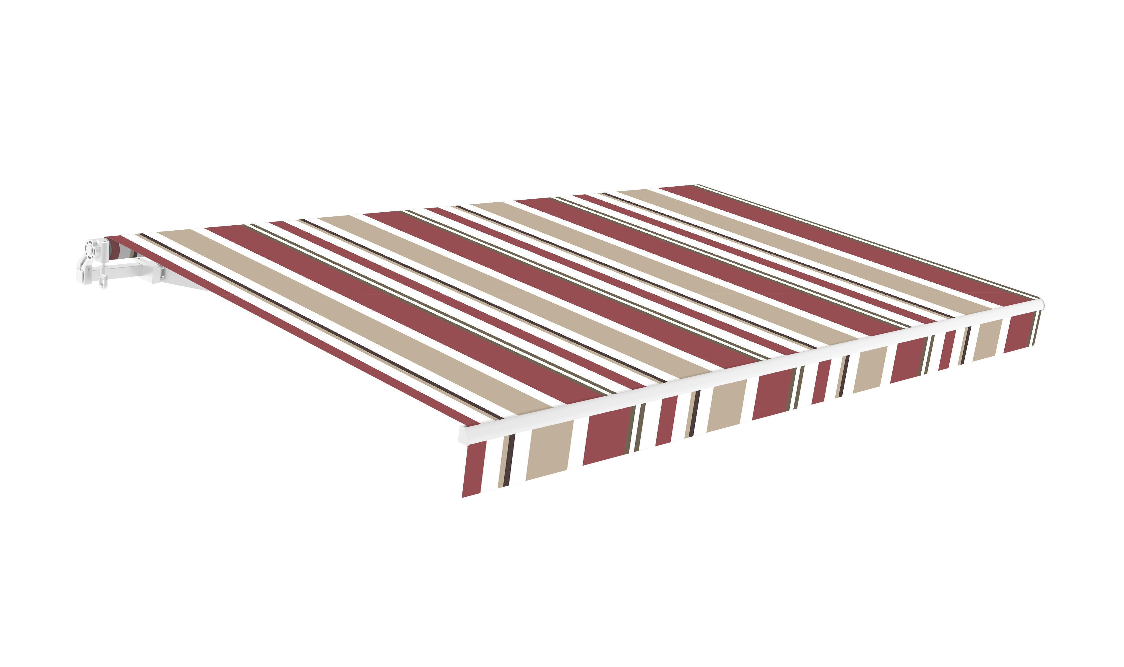 Toldo manual enrollable classic 4x2,5 burdeos/beige
