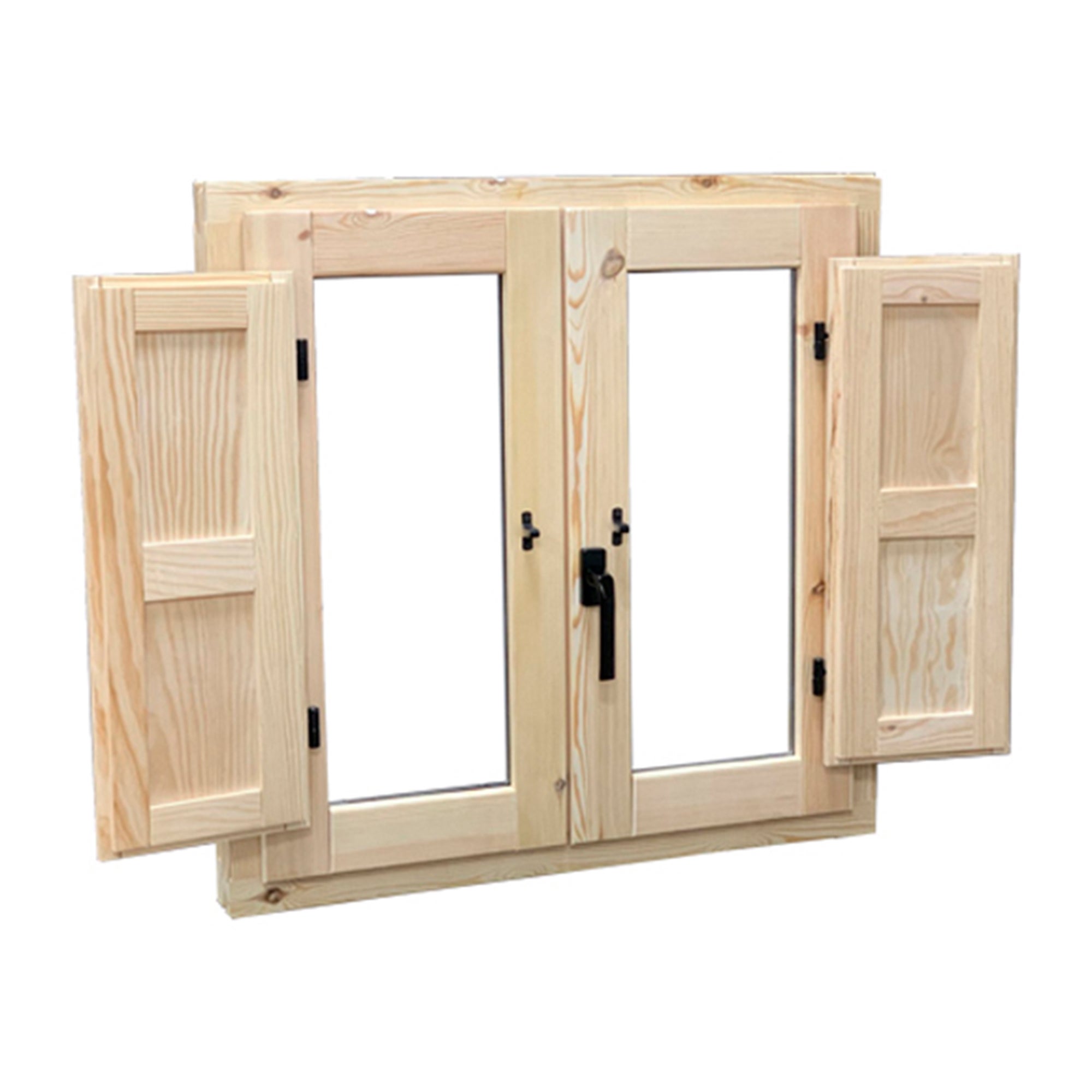 Ventana de madera practicable de 80x80 cm cristal doble climalit - 3