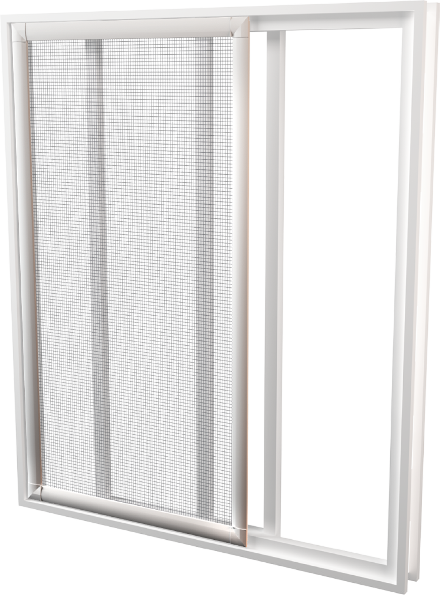 Mosquitera corredera mini 70x130 aluminio recortable blanco para ventana tela fibra de vidrio - 3