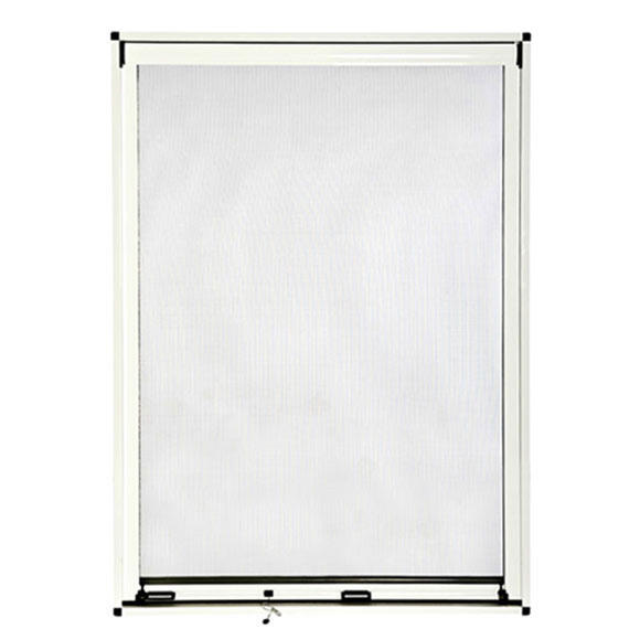 Mosquitera enrollable vertical 160x160cm aluminio recortable blanco para ventana tela fibra de vidrio negra Isoxa - 4