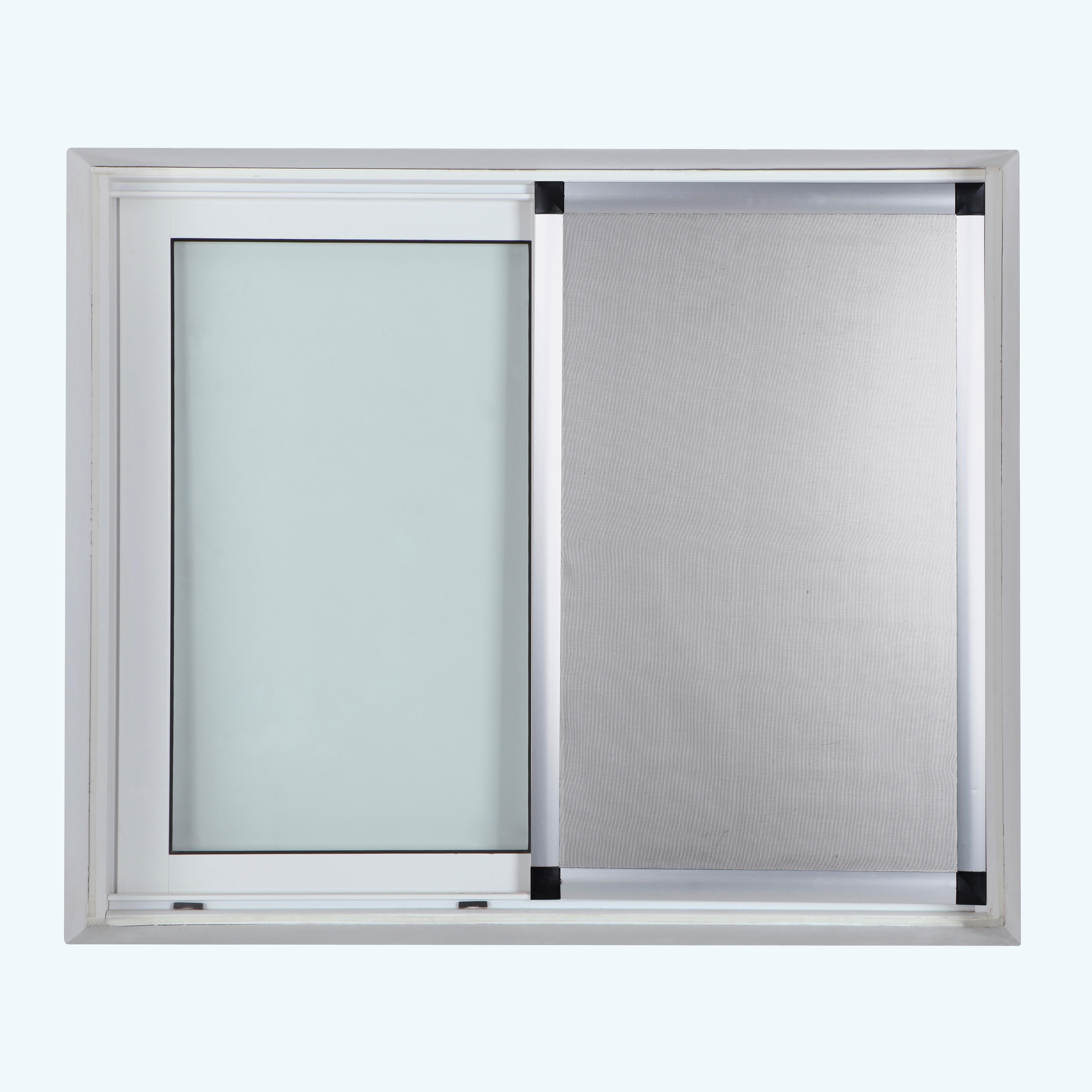 Mosquitera corredera 70x130cm aluminio recortable plata para ventana tela fibra de vidrio - 5
