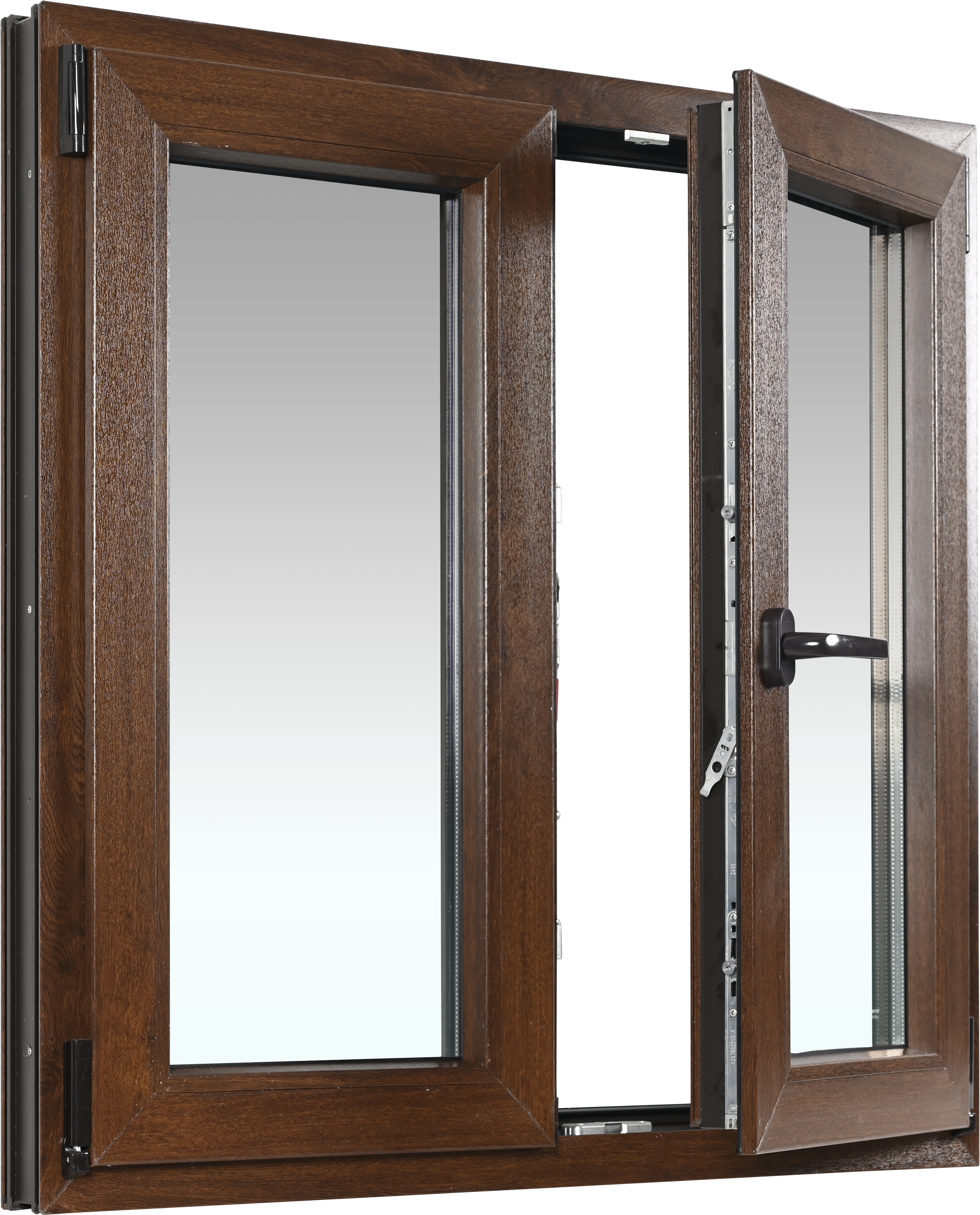 Ventana PVC nogal oscilobatiente 100X100 cm - 3