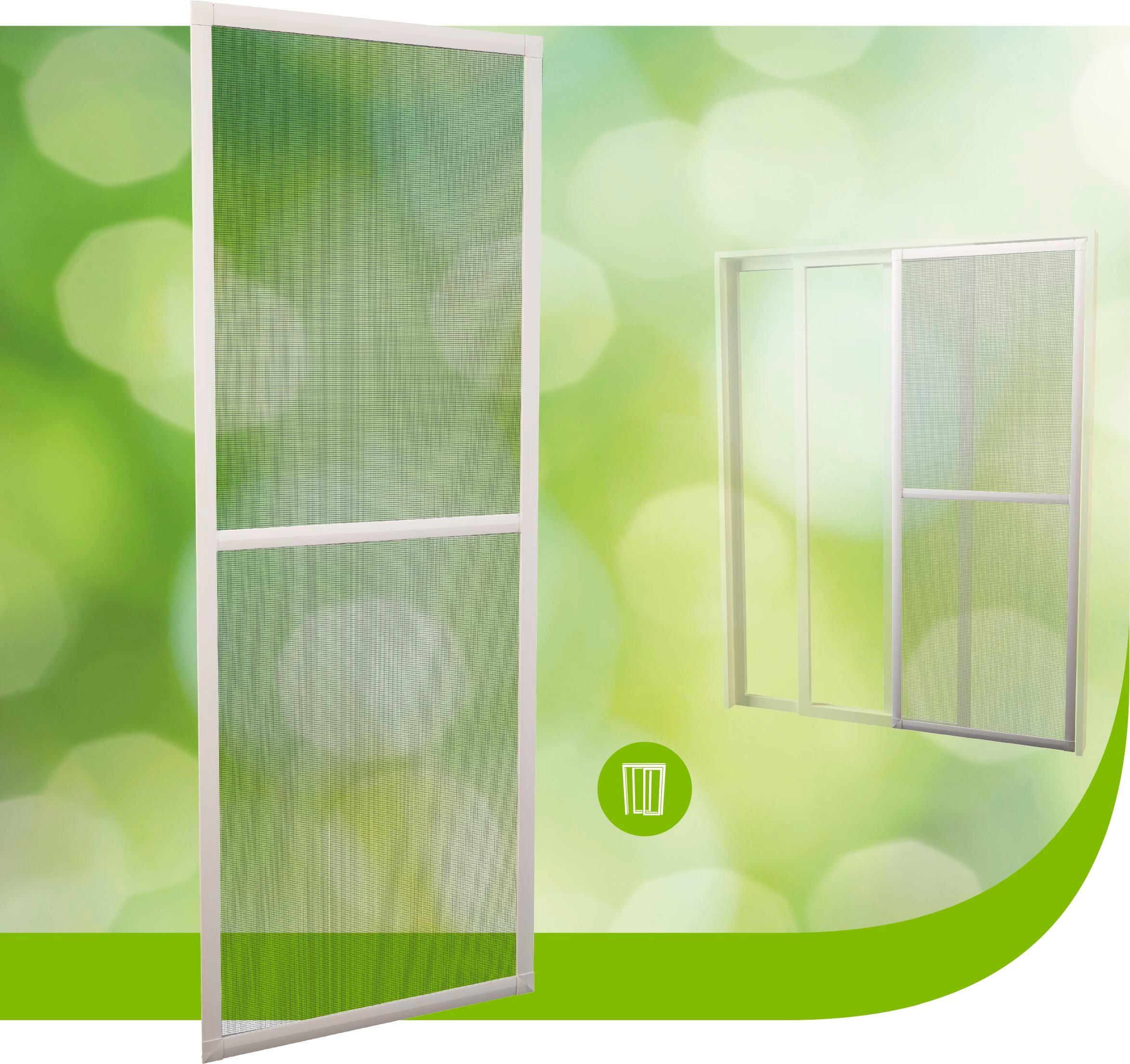 Mosquitera corredera 100x120cm aluminio recortable bronce para puerta tela fibra de vidrio - 4