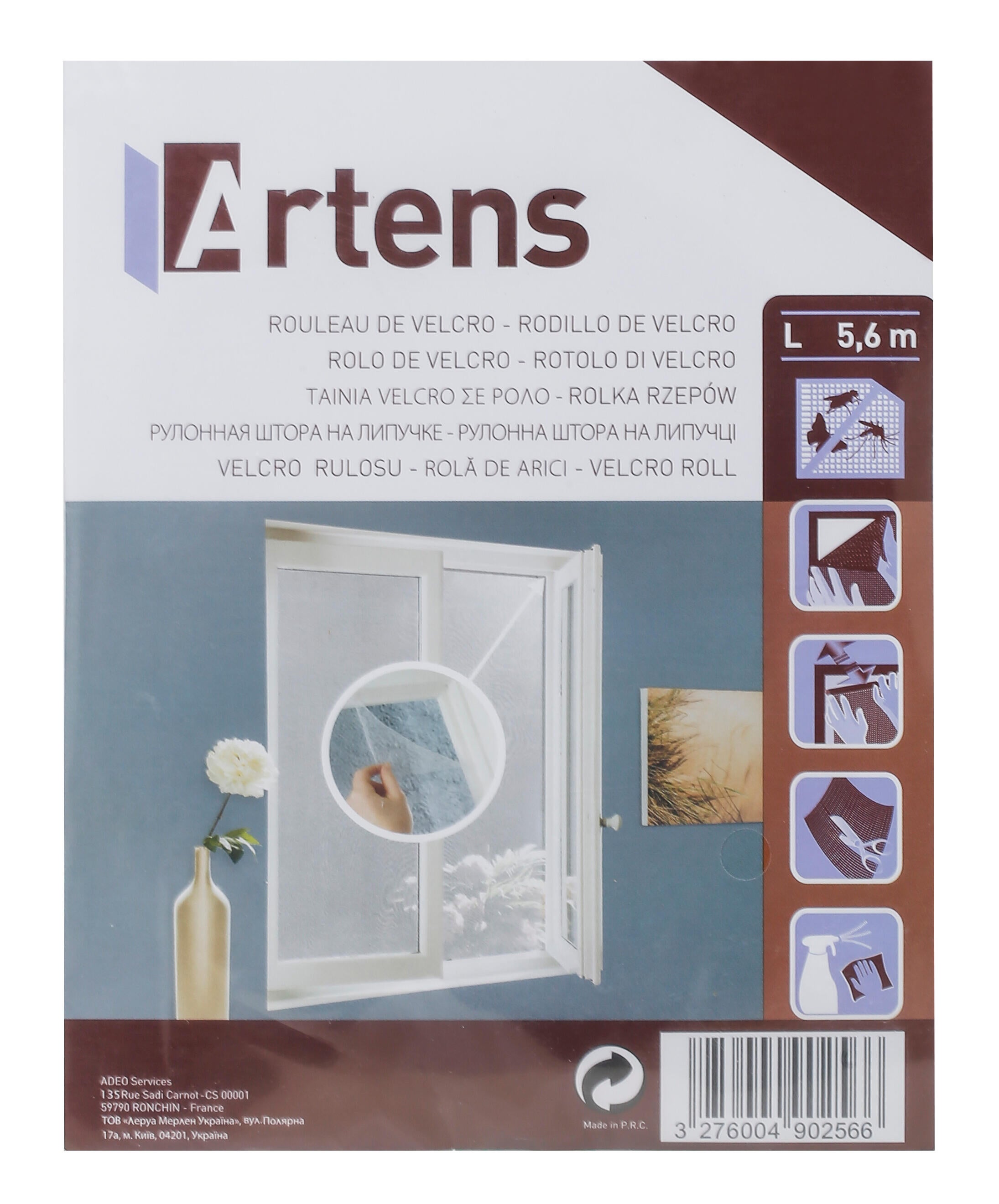 Rollo cinta autocierre adhesiva blanco 560x2cm Isoxa - 5