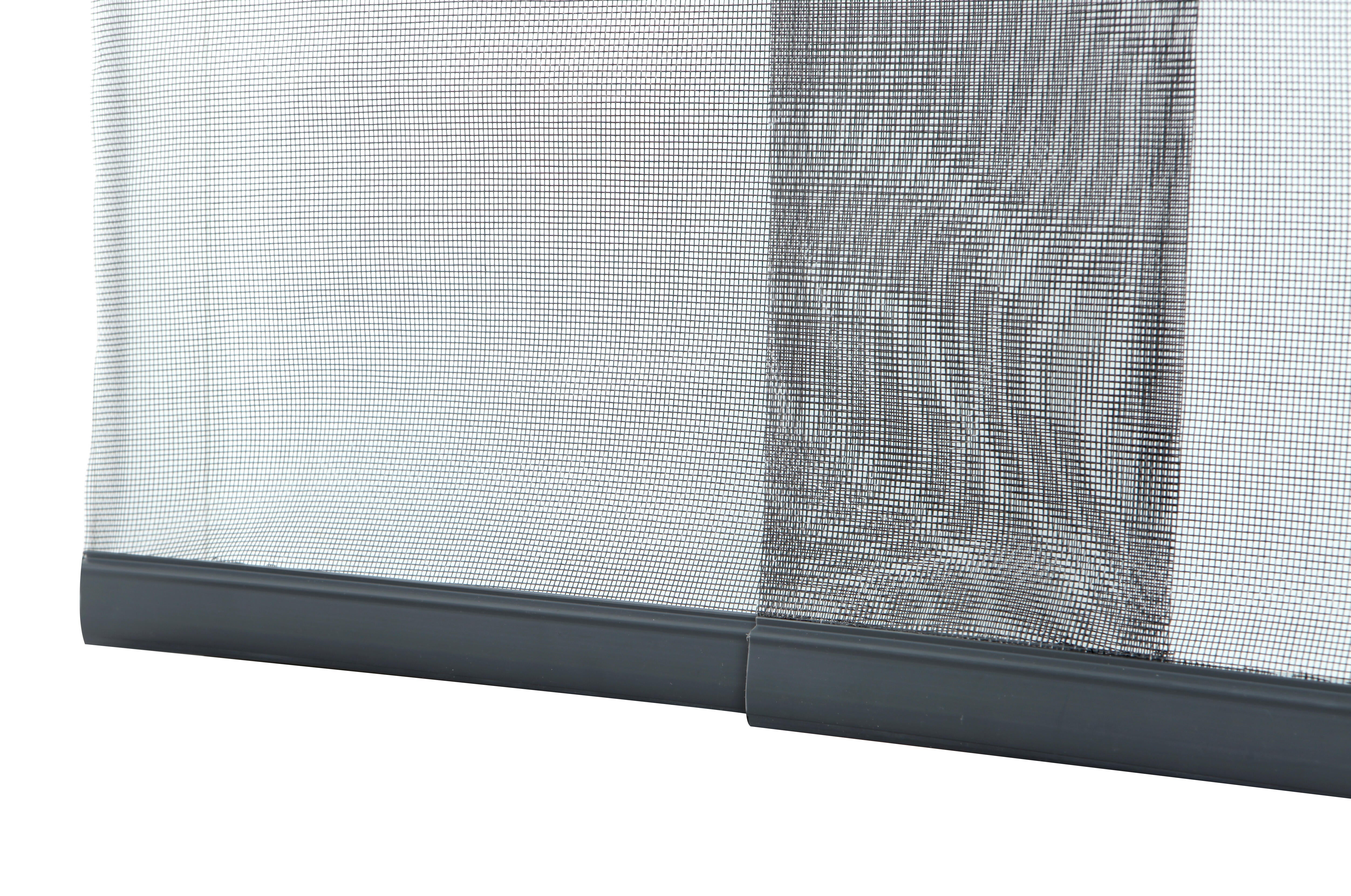 Mosquitera cortina puerta extensible aluminio blanco  tela poliester 70-95x220cm - 11