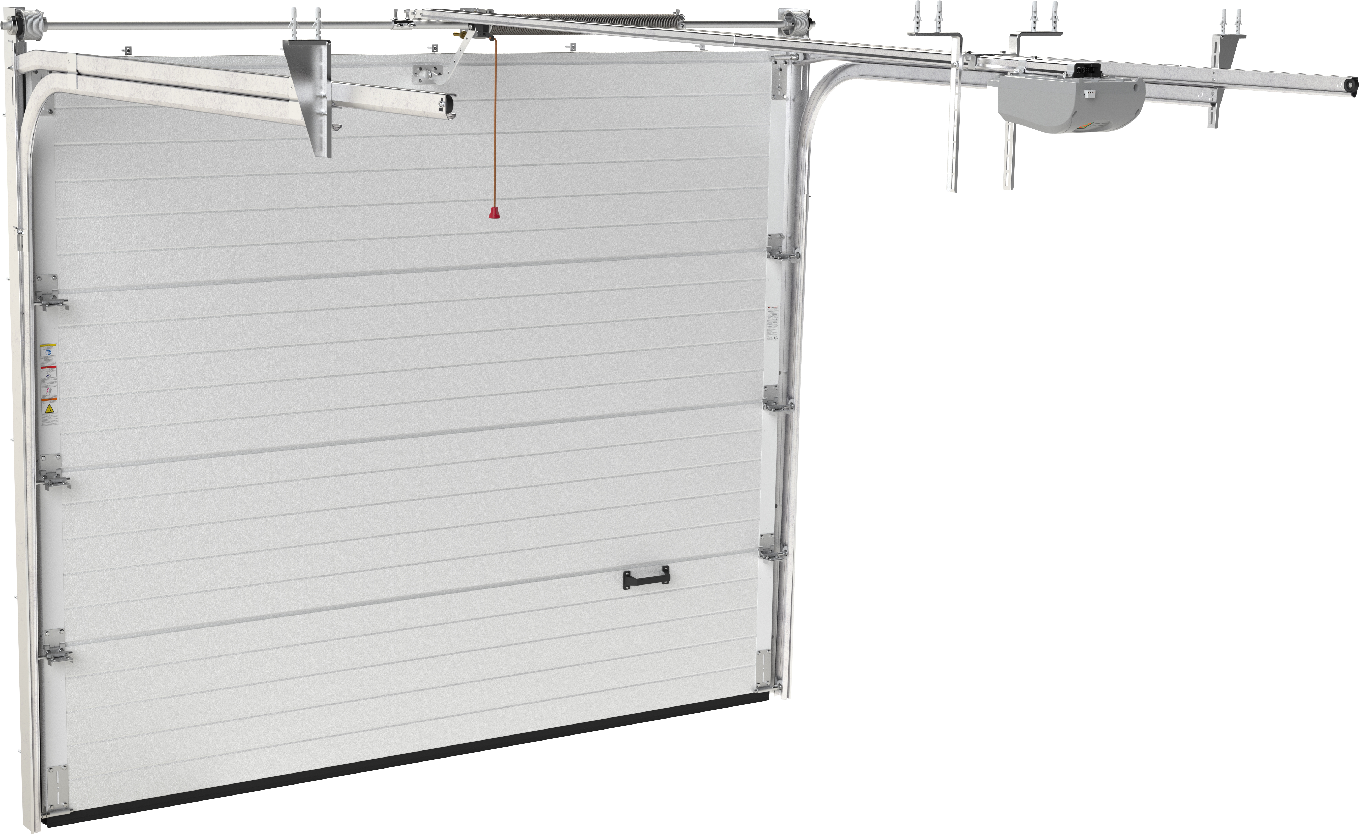 Puerta de garaje seccional motorizada Primo color exterior blanco 250x212,5 cm - 3