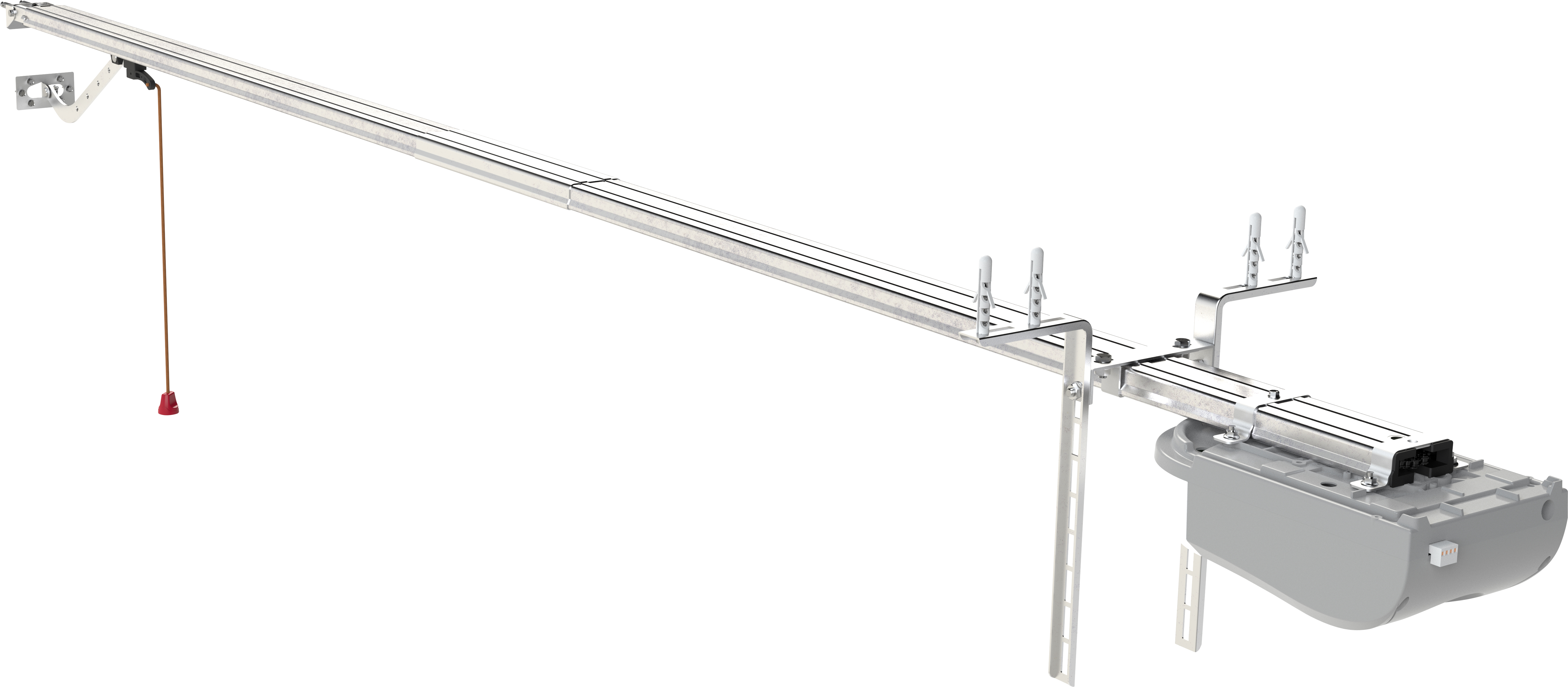 Puerta de garaje seccional motorizada Primo color exterior blanco 250x212,5 cm - 14