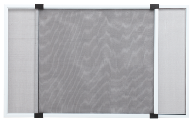 Mosquitera extensible aluminio blanco para ventana tela fibra 70x100-192cm Isoxa