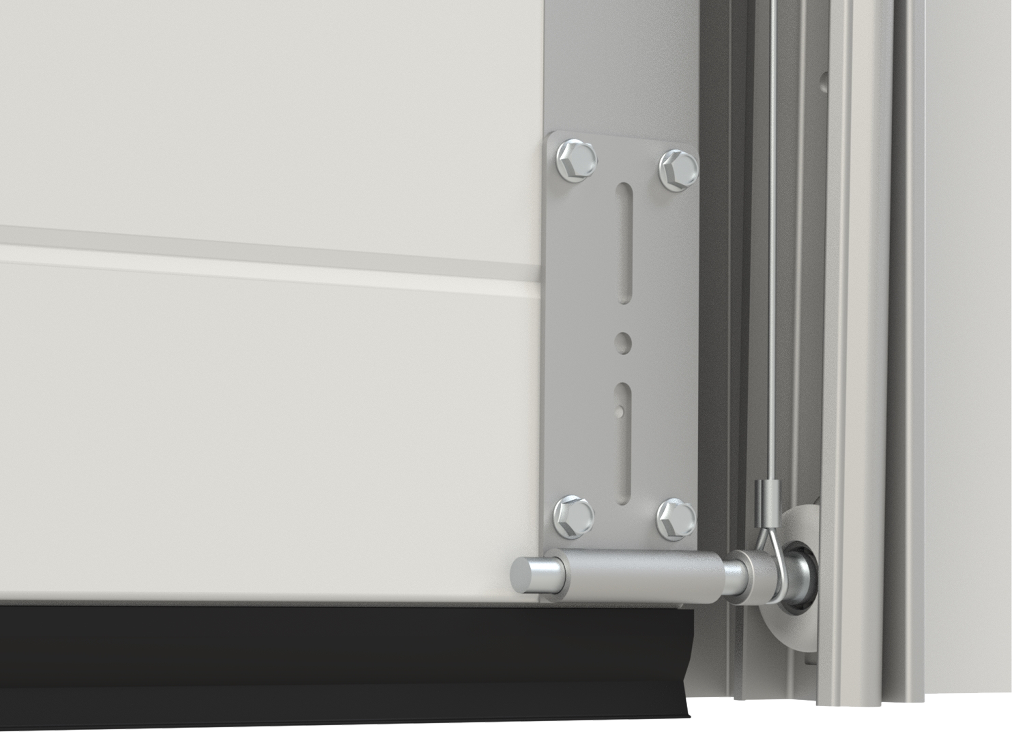 Puerta de garaje seccional motorizada Primo color exterior blanco 250x212,5 cm - 10