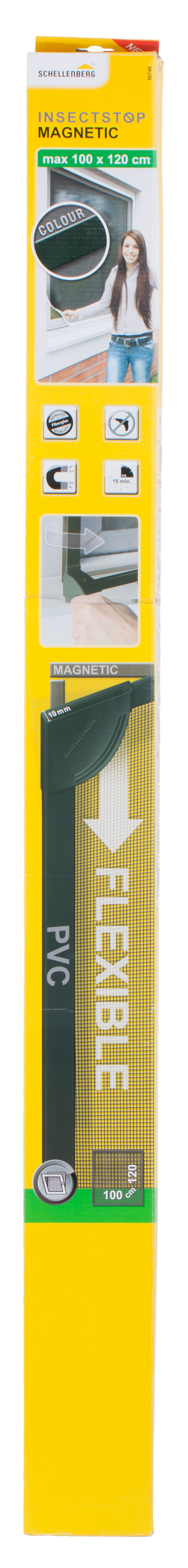 Mosquitera fija 100x120cm flexible mágnetica de pvc gris recortable para ventana tela fibra vidrio negra - 10