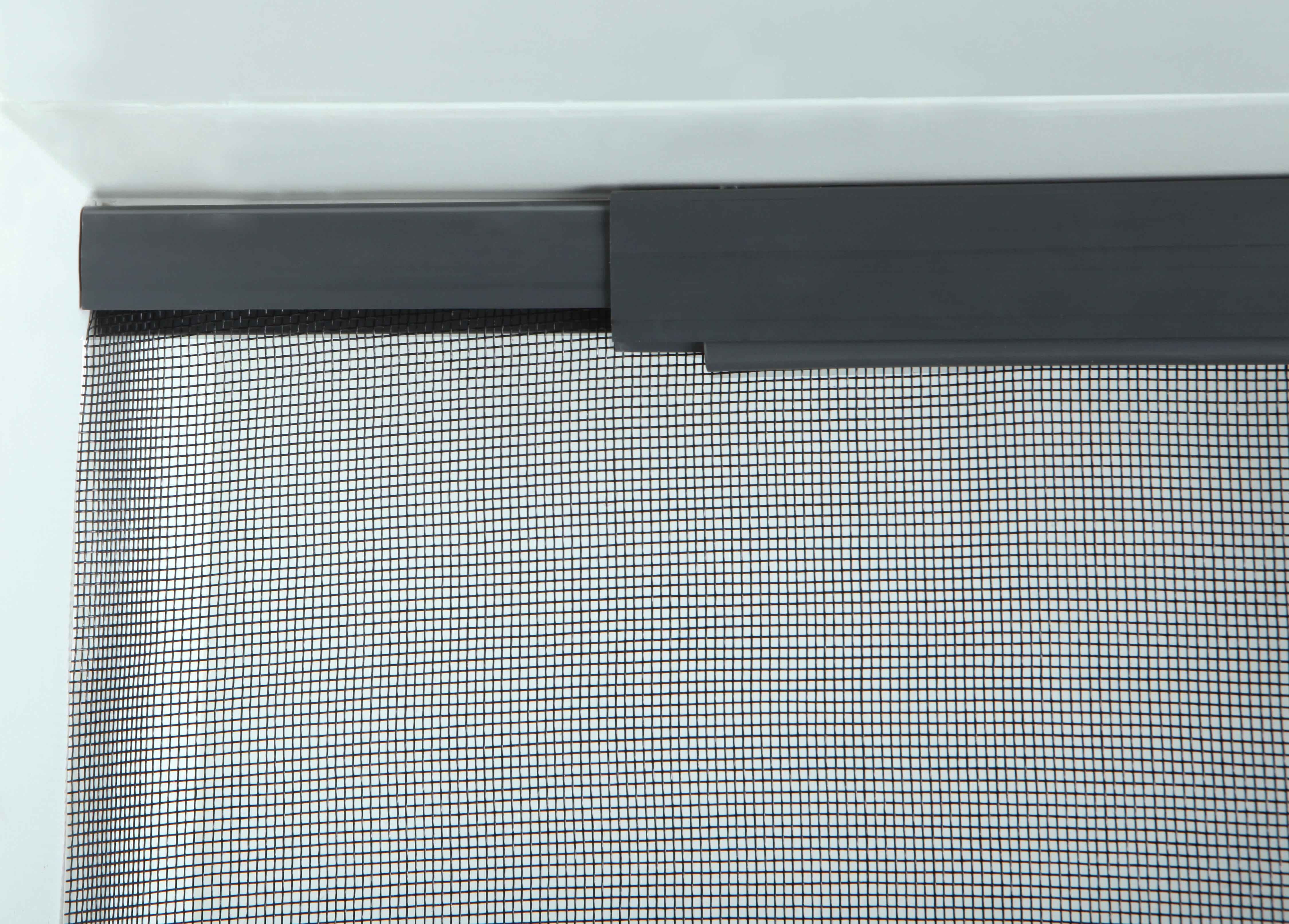 Mosquitera cortina puerta extensible aluminio blanco  tela poliester 70-95x220cm - 4