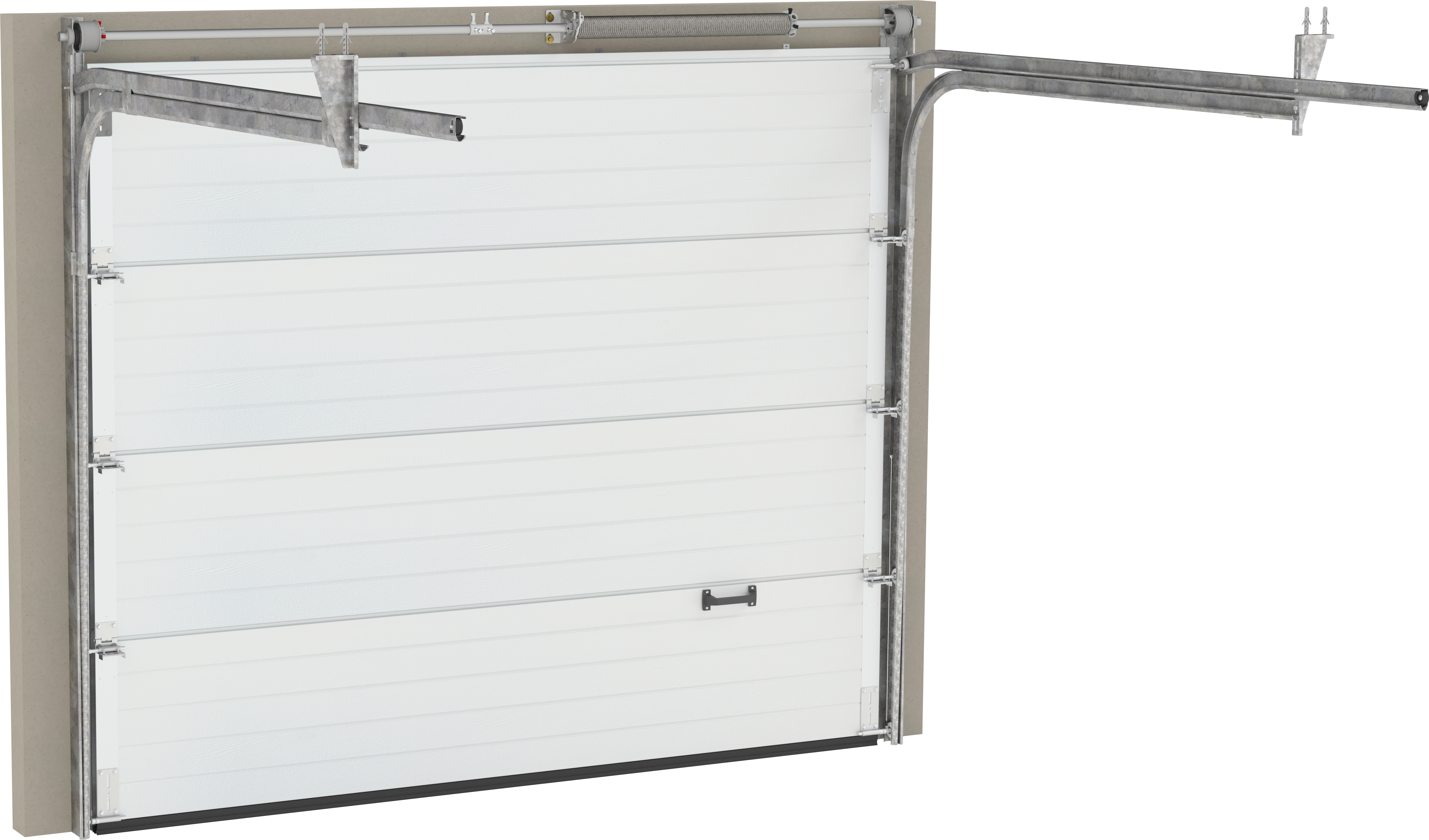 Puerta de garaje seccional motorizada Primo color exterior blanco 250x212,5 cm - 2