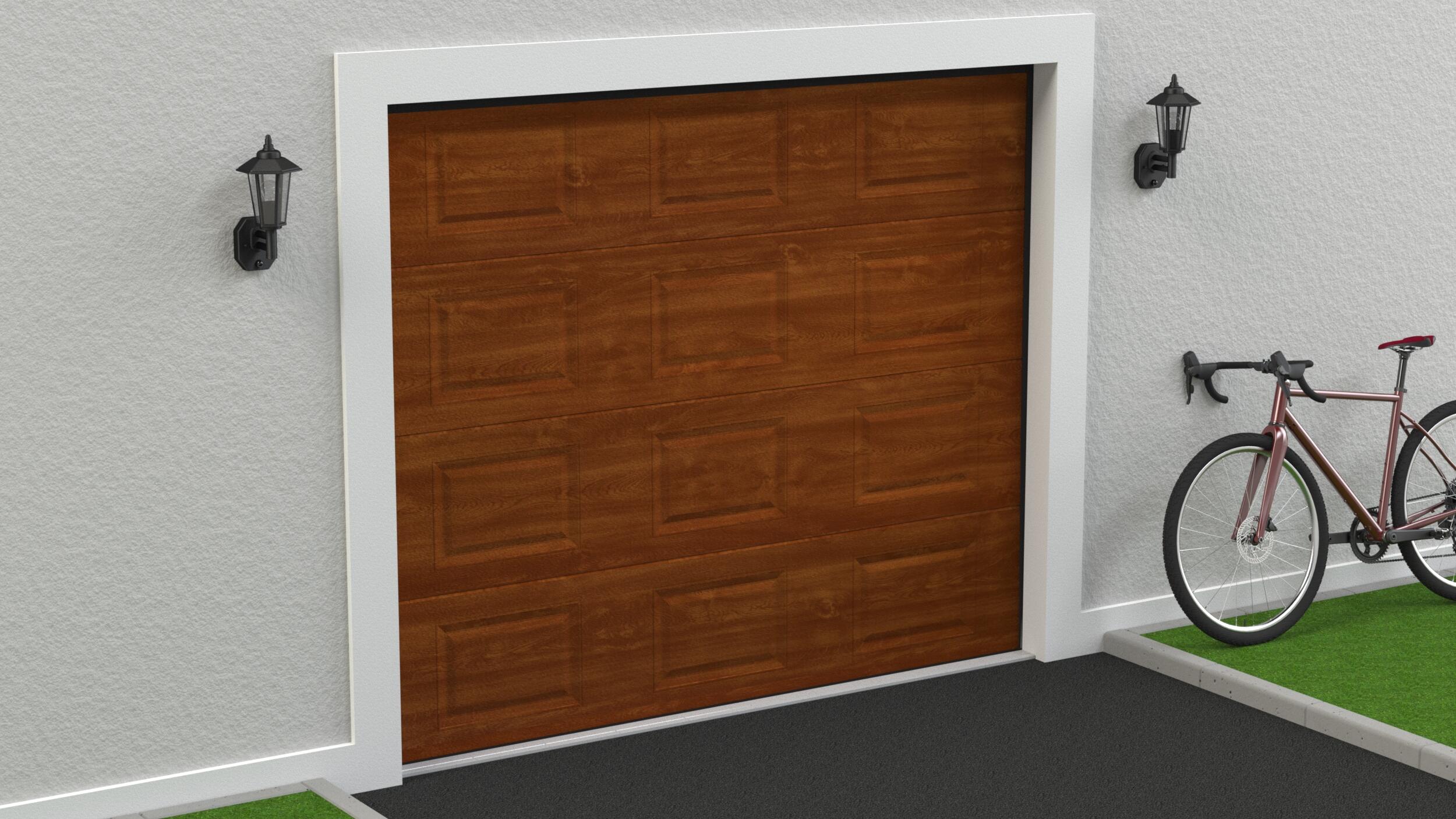 Puerta de garaje seccional copper roble de 212,5x250 cm tg