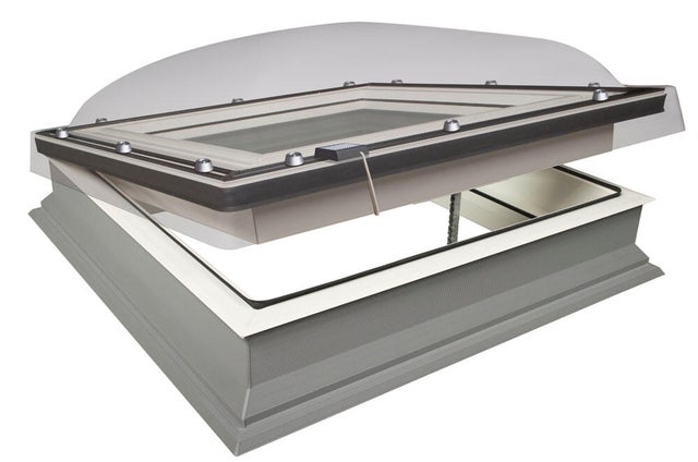 Janela plana elétrica pvc branca dec-cp2 90x90cm