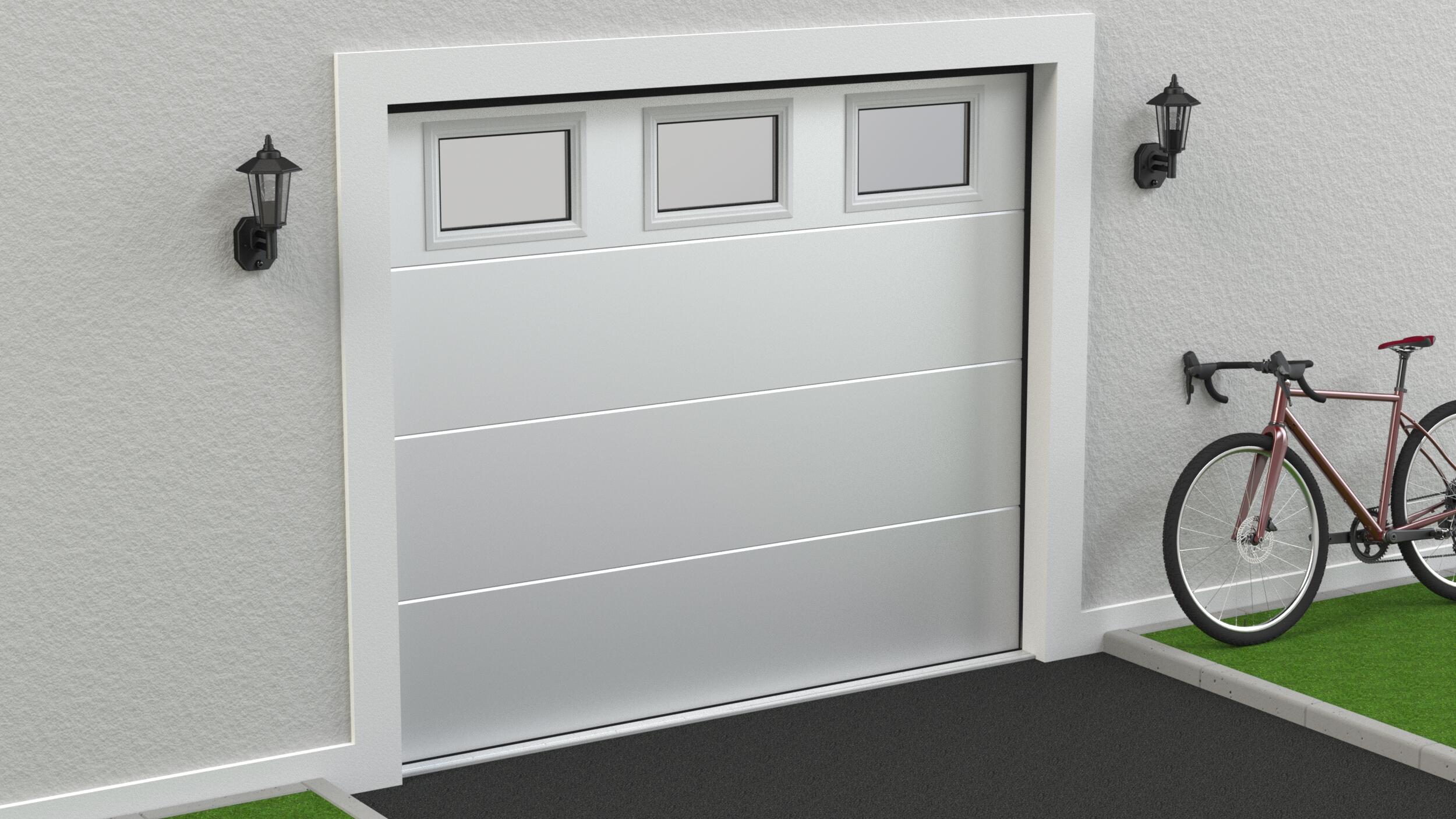 Puerta de garaje seccional space blanco de 212,5x250 cm tg