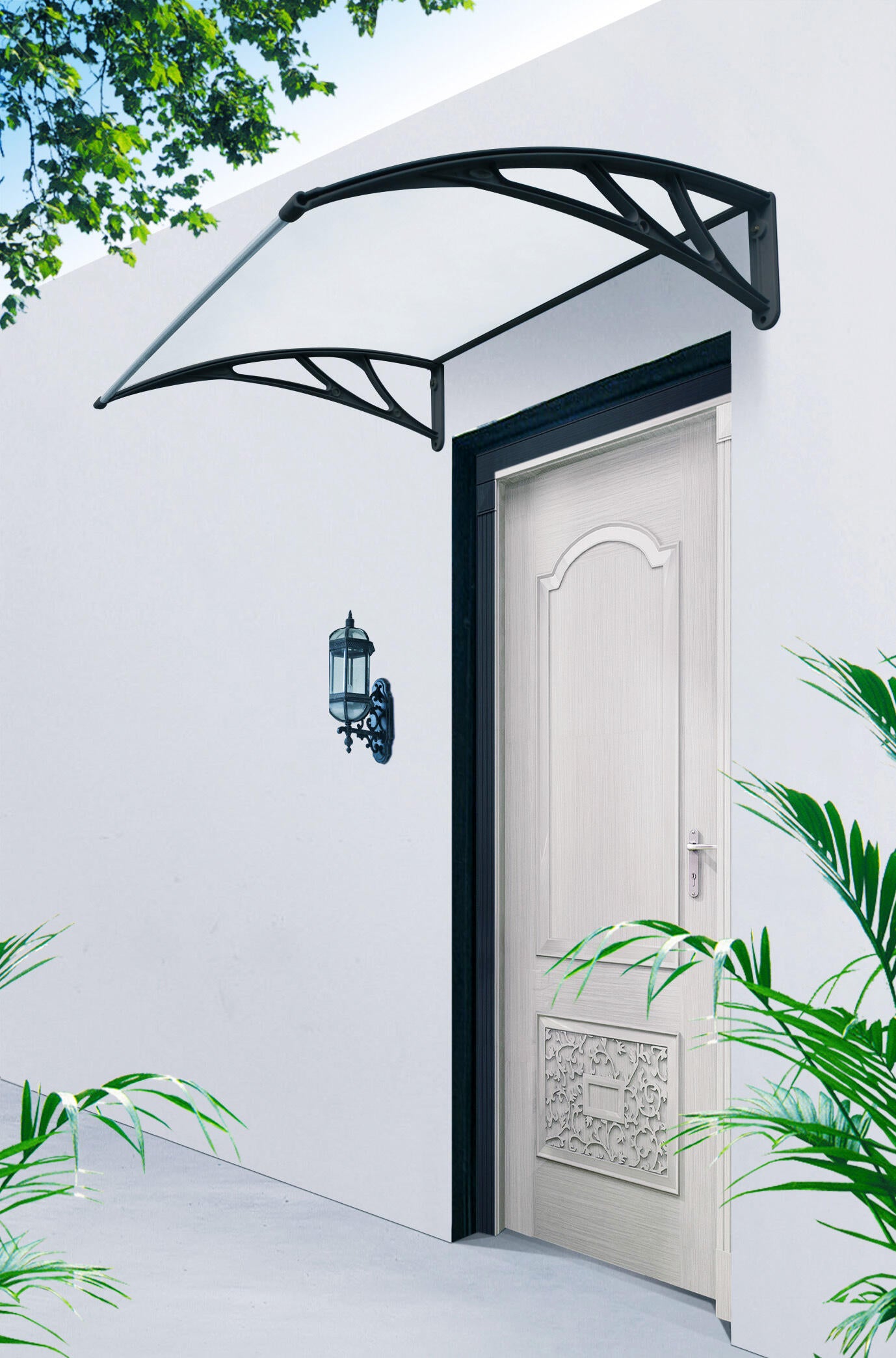 Marquise de Policarbonato Easy Black de 150x80 cm SMARTSUN - 4