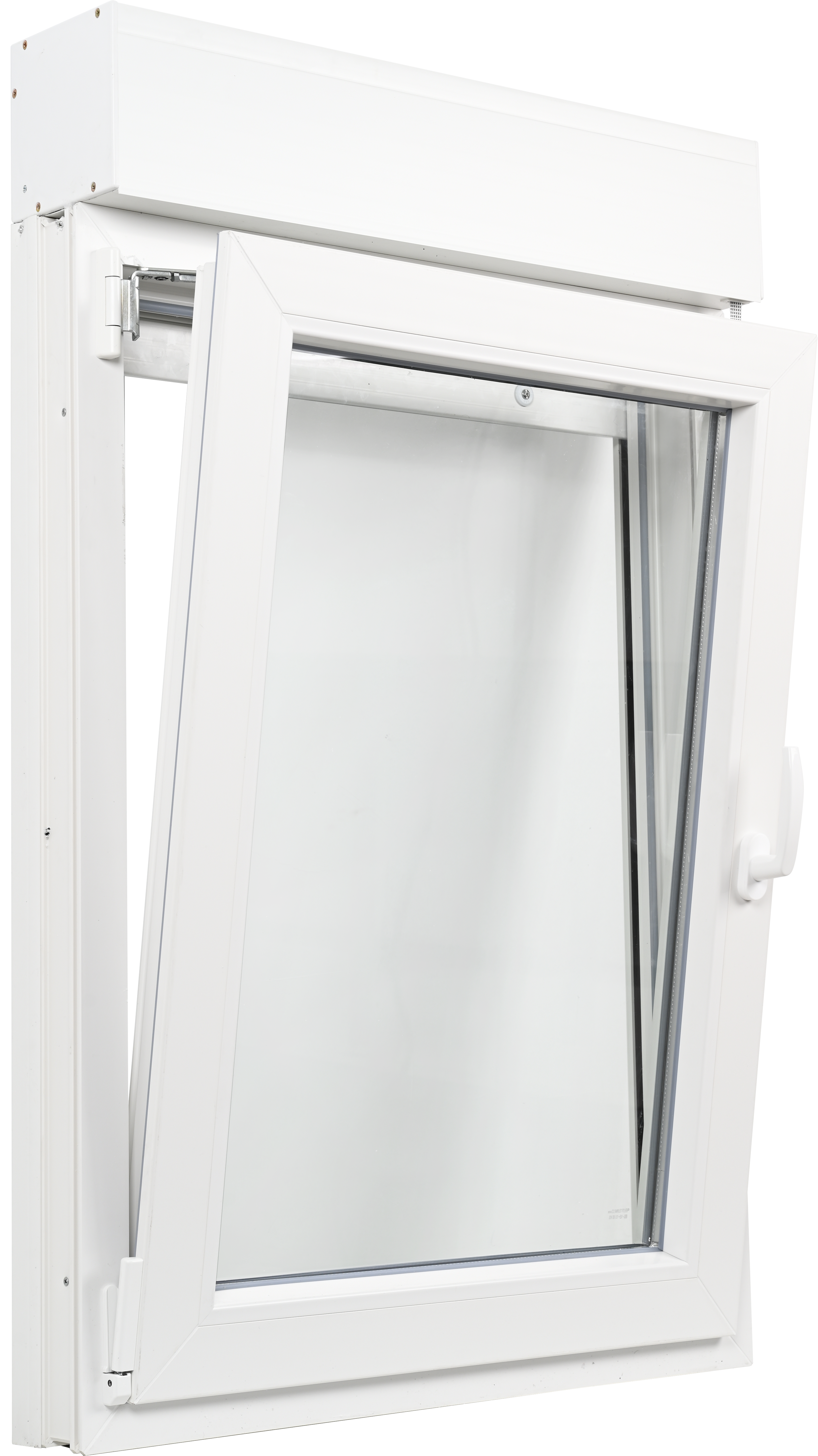 Ventana PVC blanca oscilobatiente con persiana de 75X115 cm - 4
